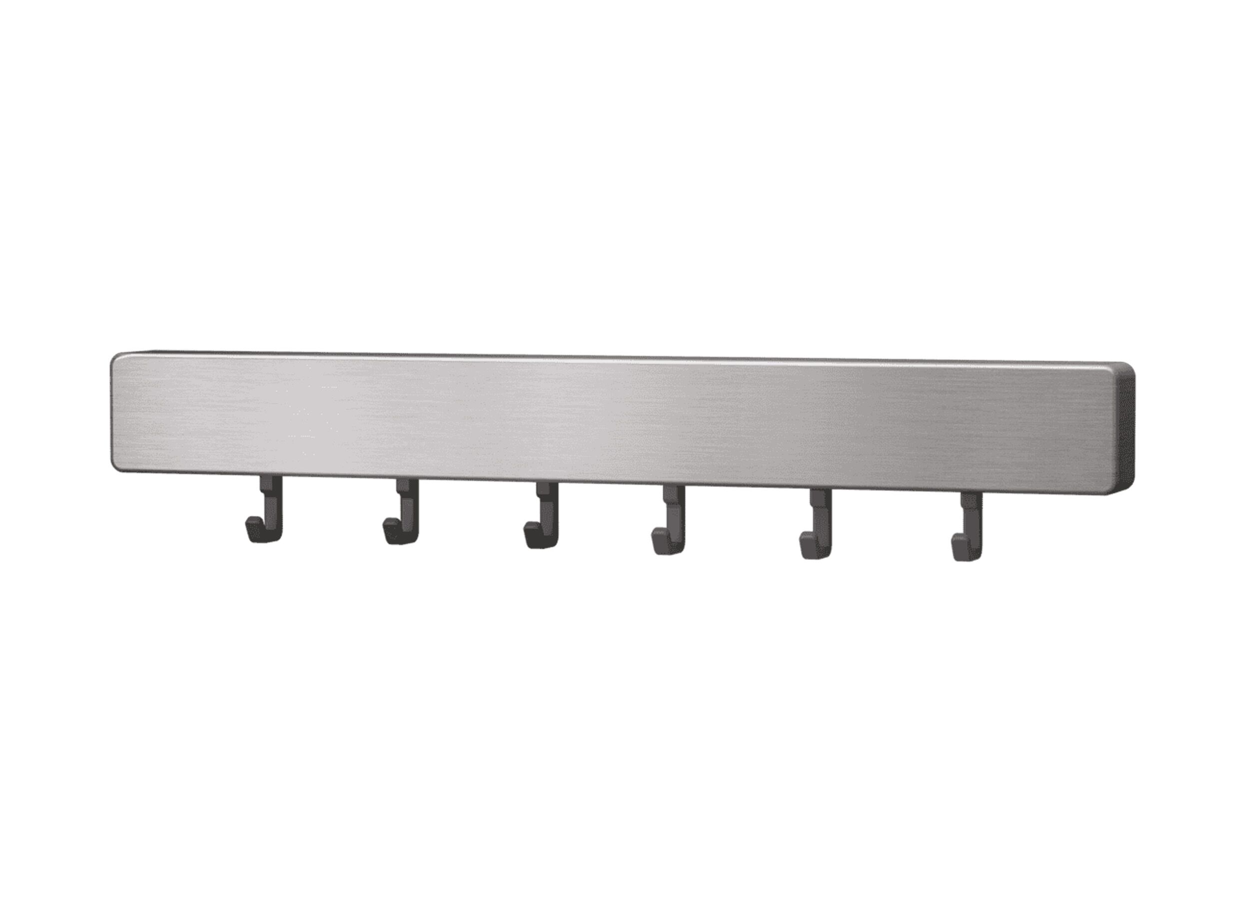 Messenhouder Metallika met 6 verstelbare haken metaal - zilver - Porte-couteau Metallika avec 6 crochets réglables métal - argent