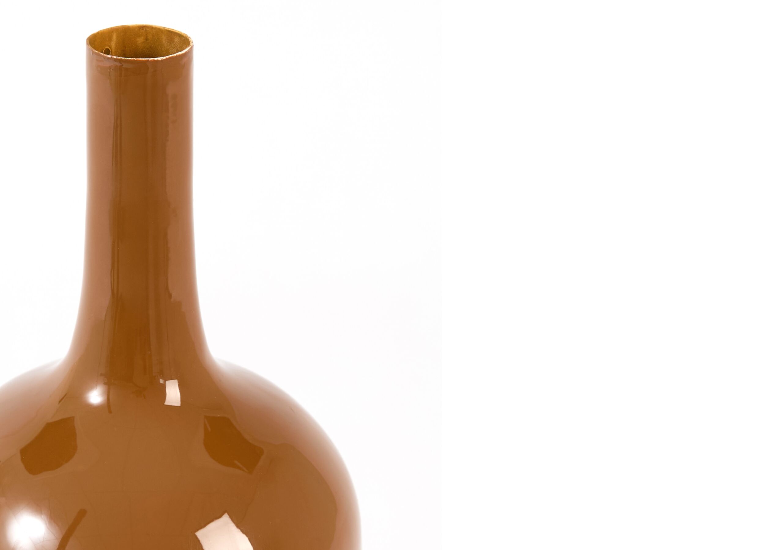 Detail - Vase Javier H29cm - métal - caramel