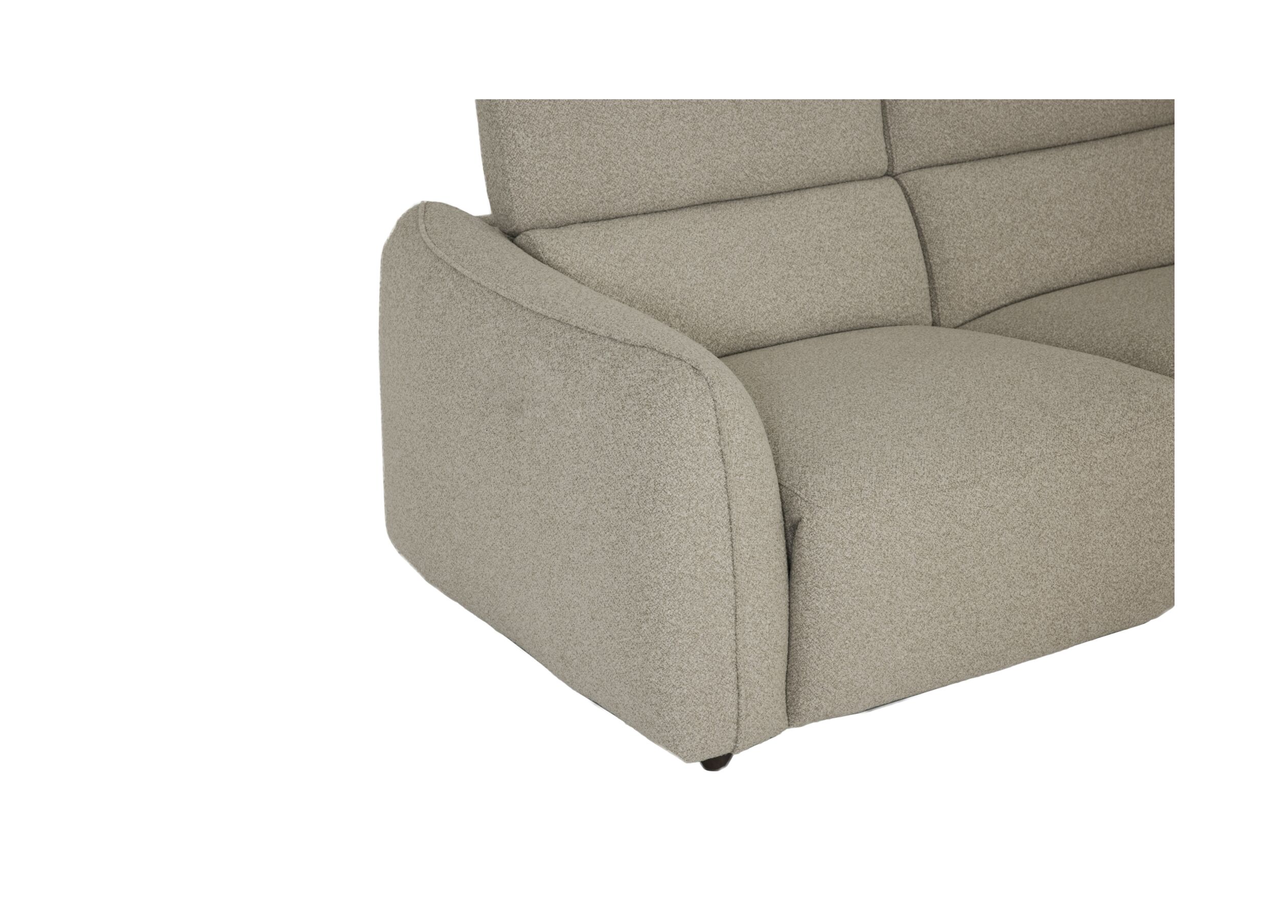 Detailfoto - Hoeksalon Clay 270x172cm - stof - beige