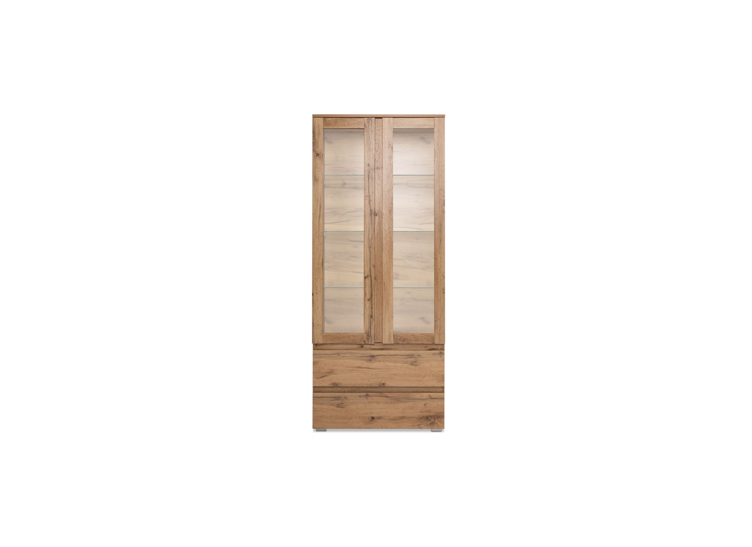 Vitrine Image 80cm - décor - chêne miel