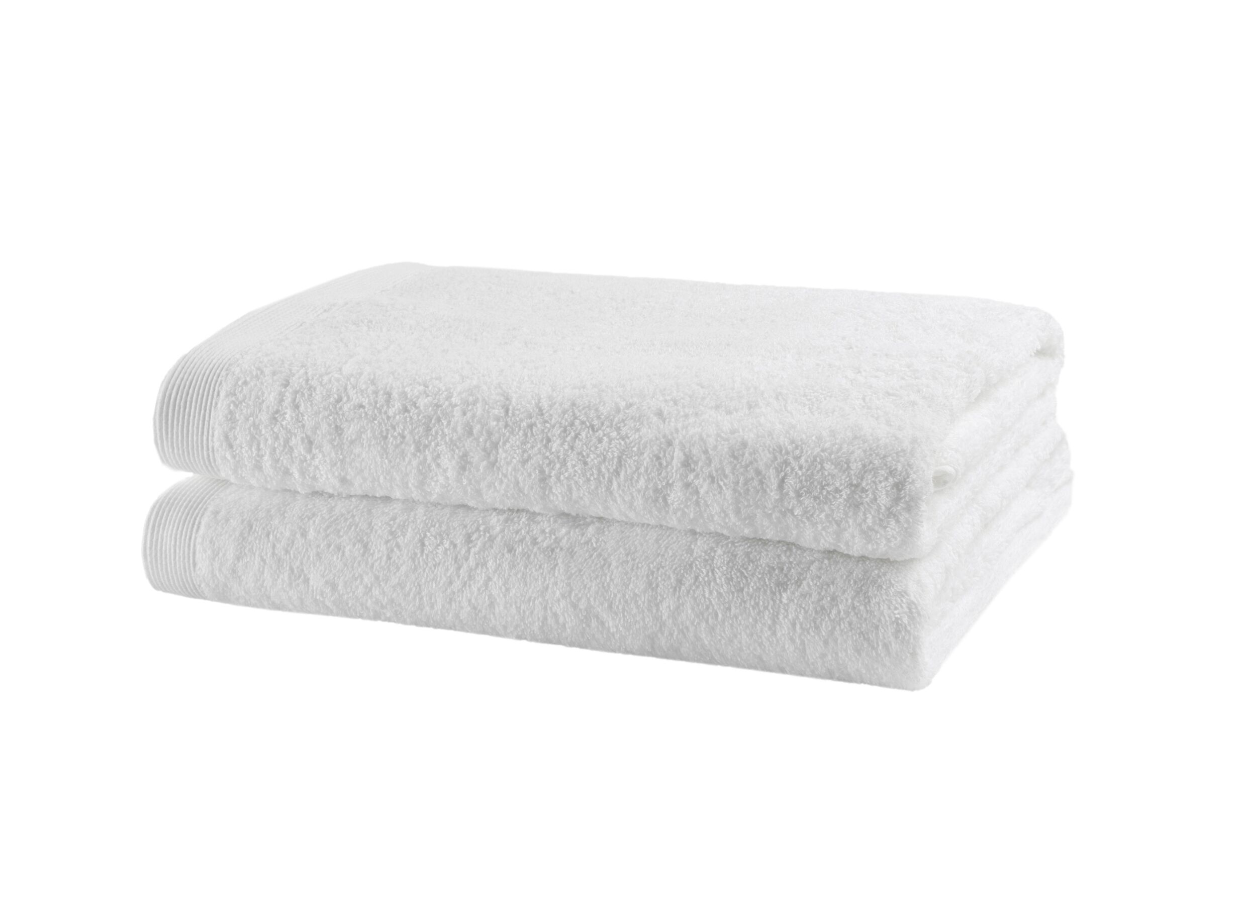 Plus Important - Drap de bain Flora 100x150cm - coton - blanc