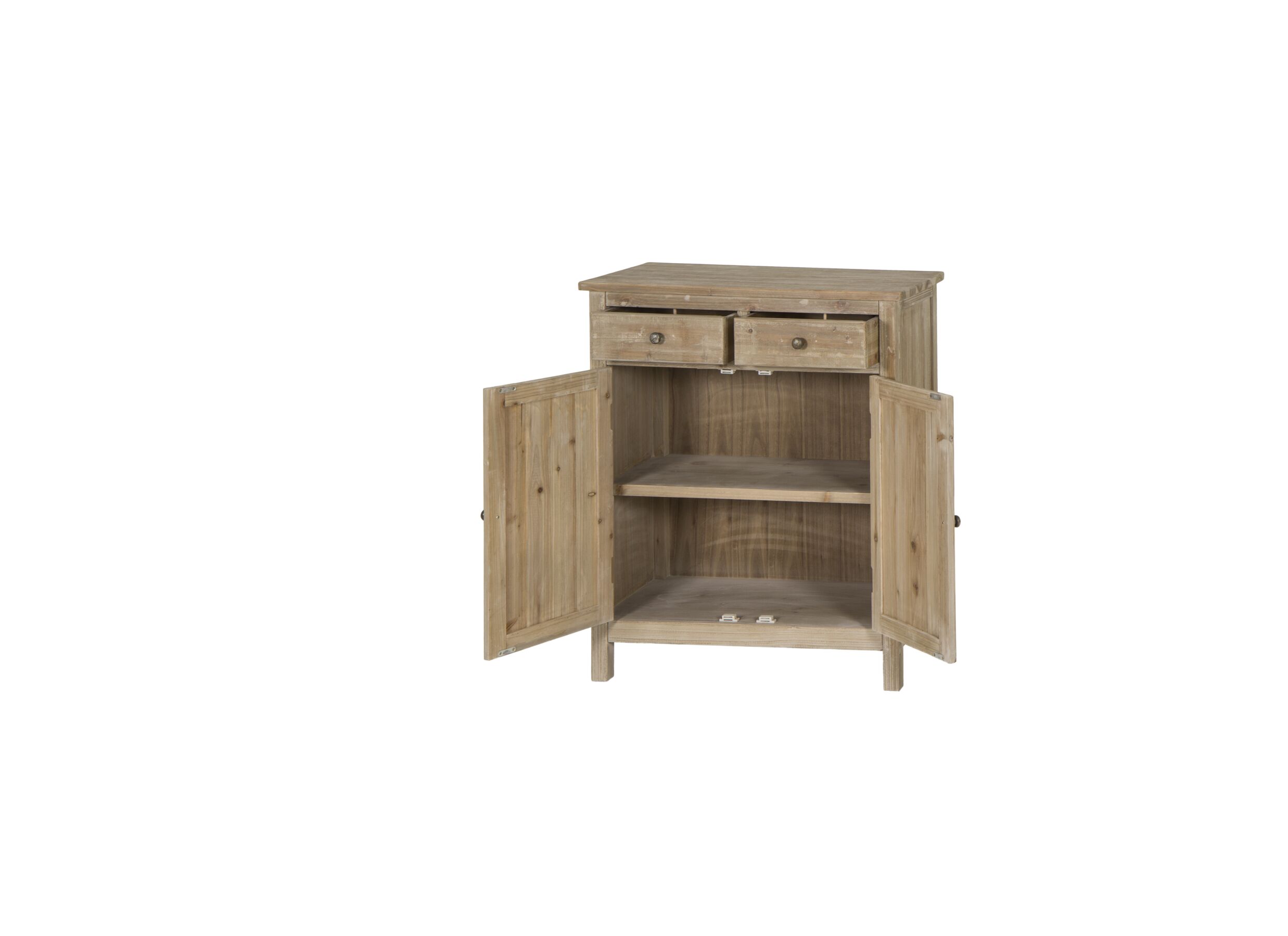 Indeling - Kast Novecento 80x40x91cm - gerecycleerd den massief - naturel