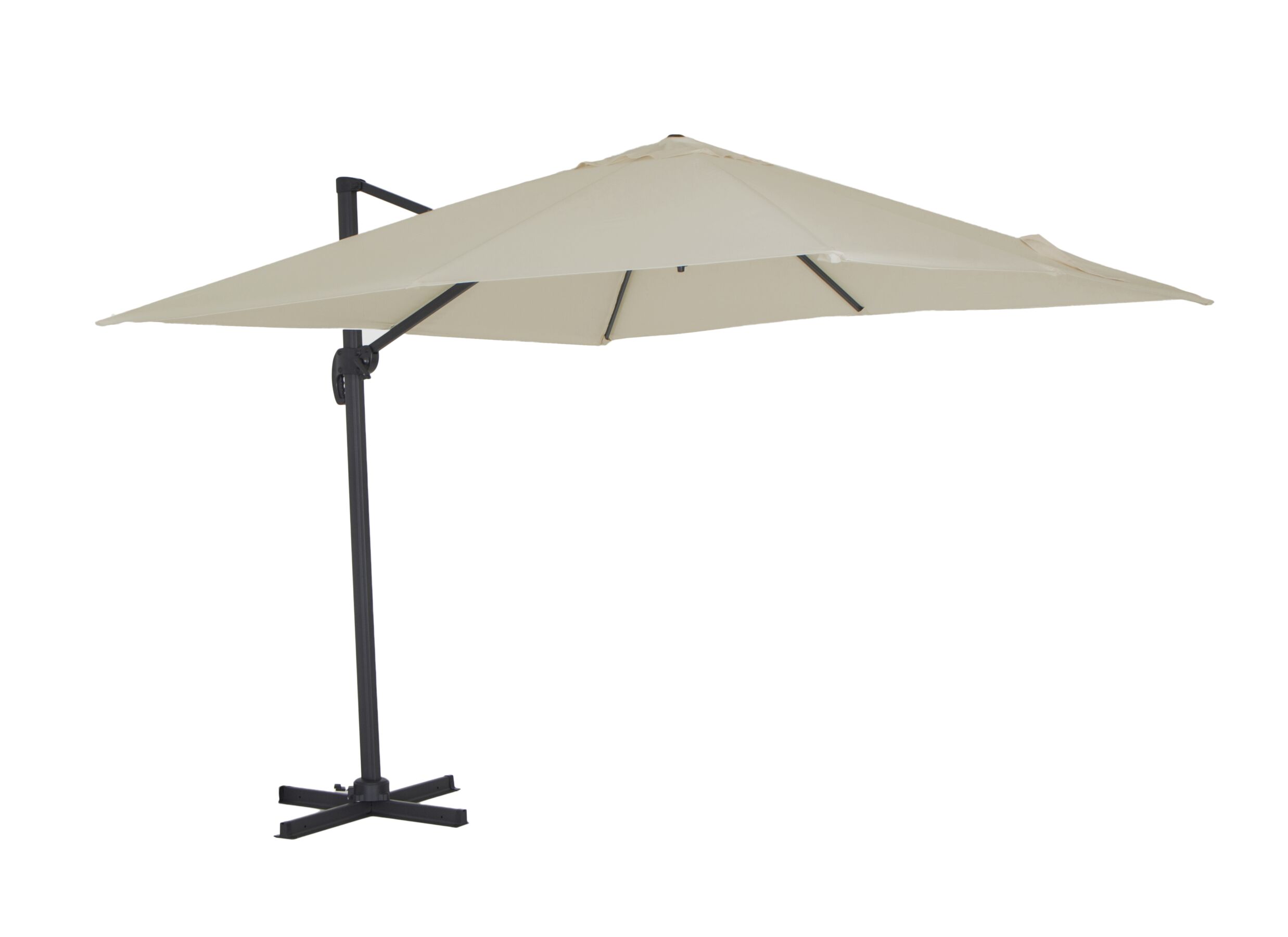 Zweefparasol Ekaterini 300x300cm - mastic met beschermhoes - Parasol déporté Ekaterini 300x300cm - mastic avec couverture