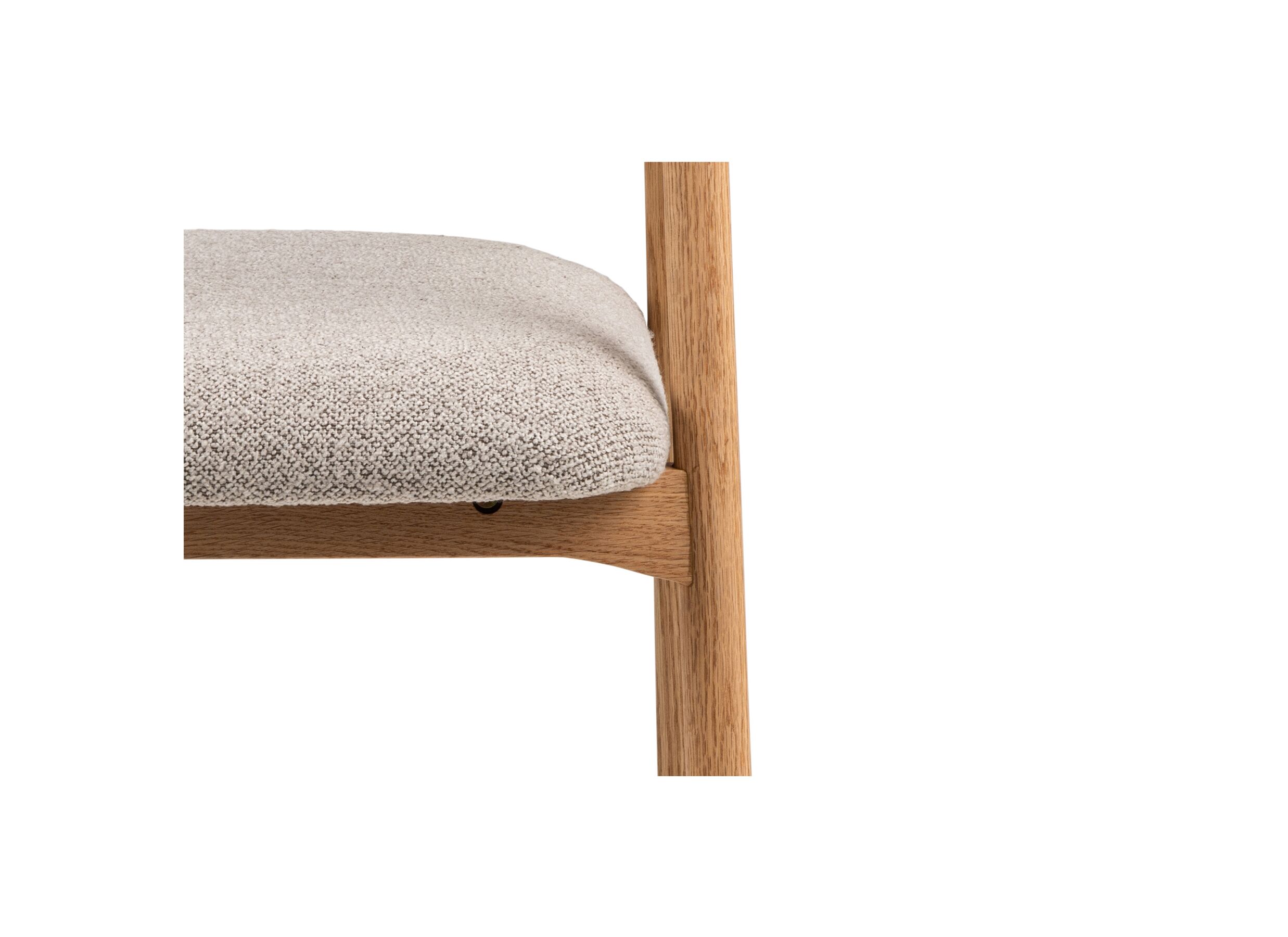 Chaise 56x54x75,5cm - bouclé - beige