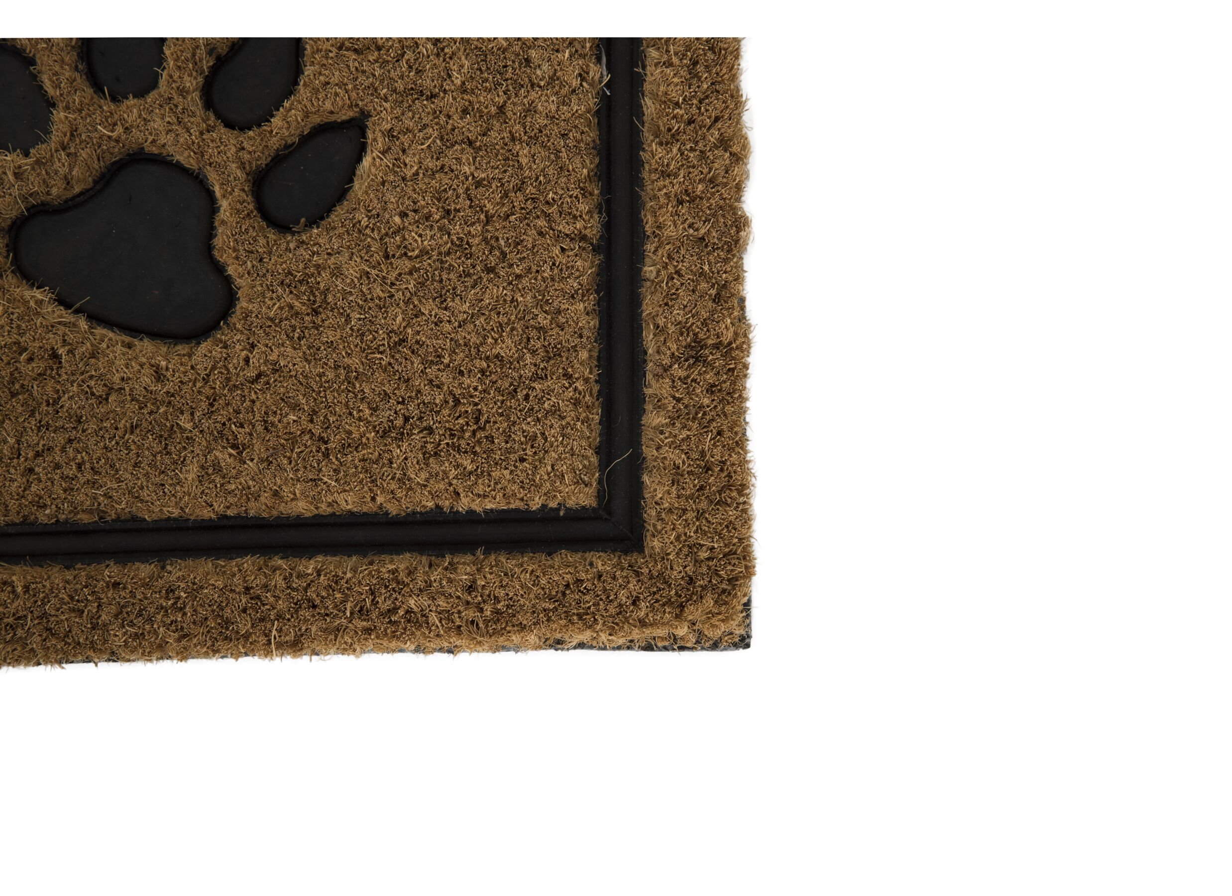 Deurmat Paws 60x40cm kunststof bruin