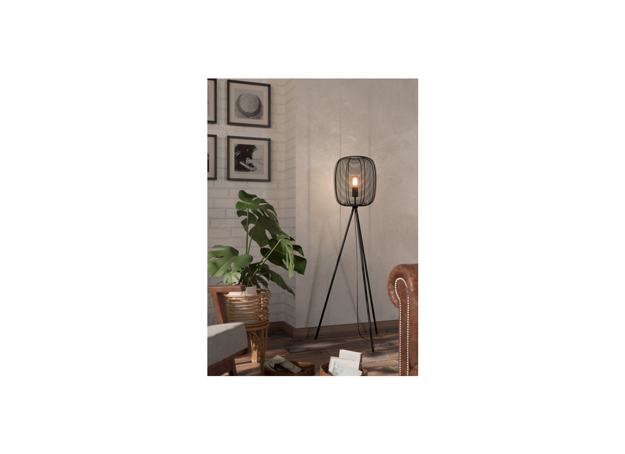 Foto ambiance - Lampadaire trépied Rinroe H140,5cm