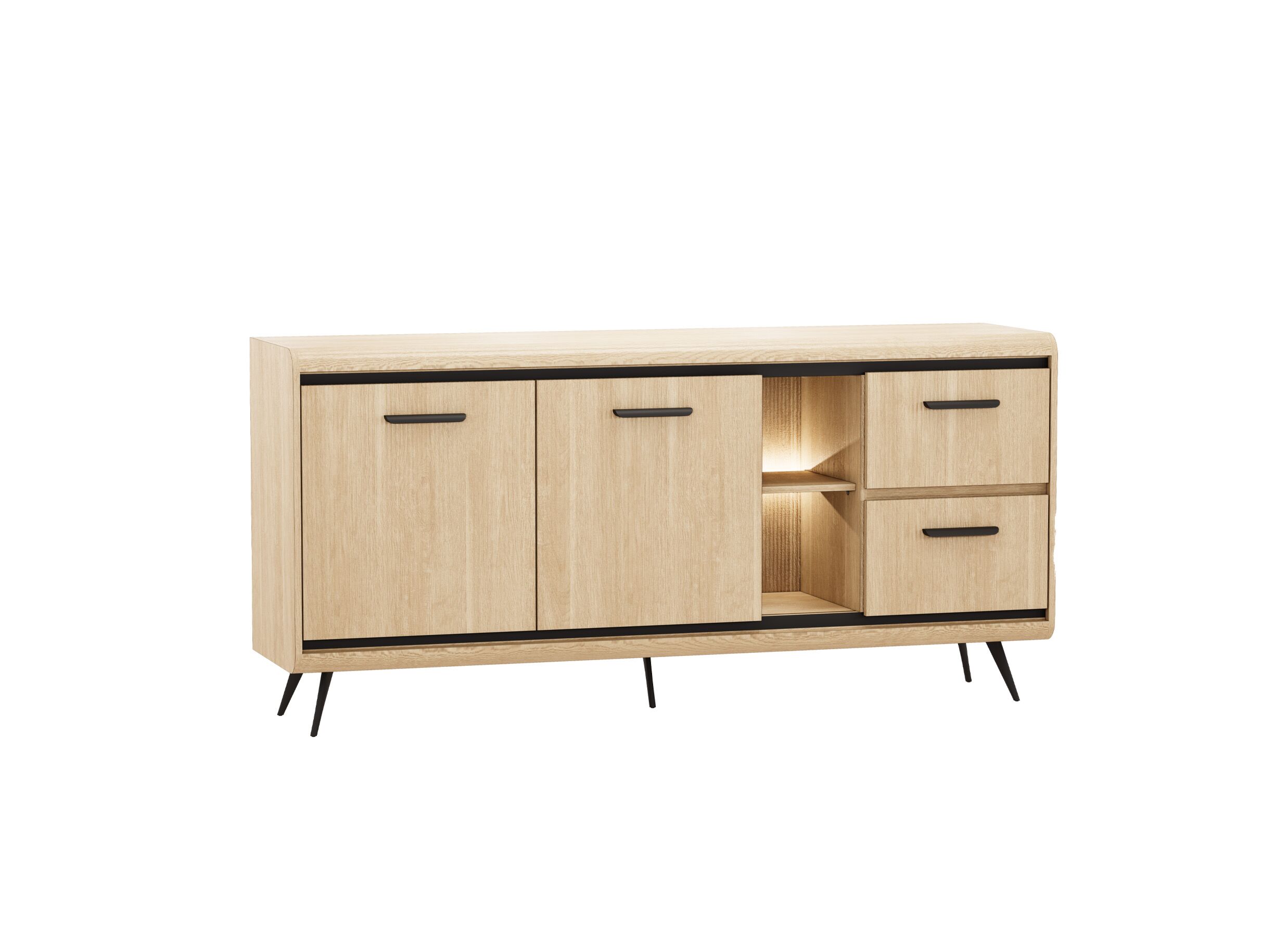 Plus Important - Buffet Piazza 182cm - décor - brushed sand oak nature