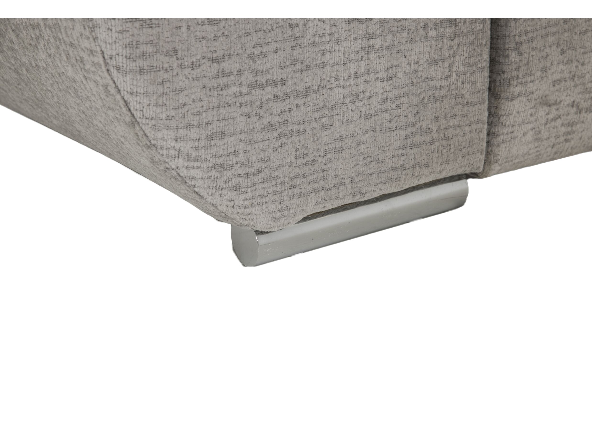 Detail - Canapé d'angle Caro 272x197cm - tissu - gris avec fonction lit et rangement