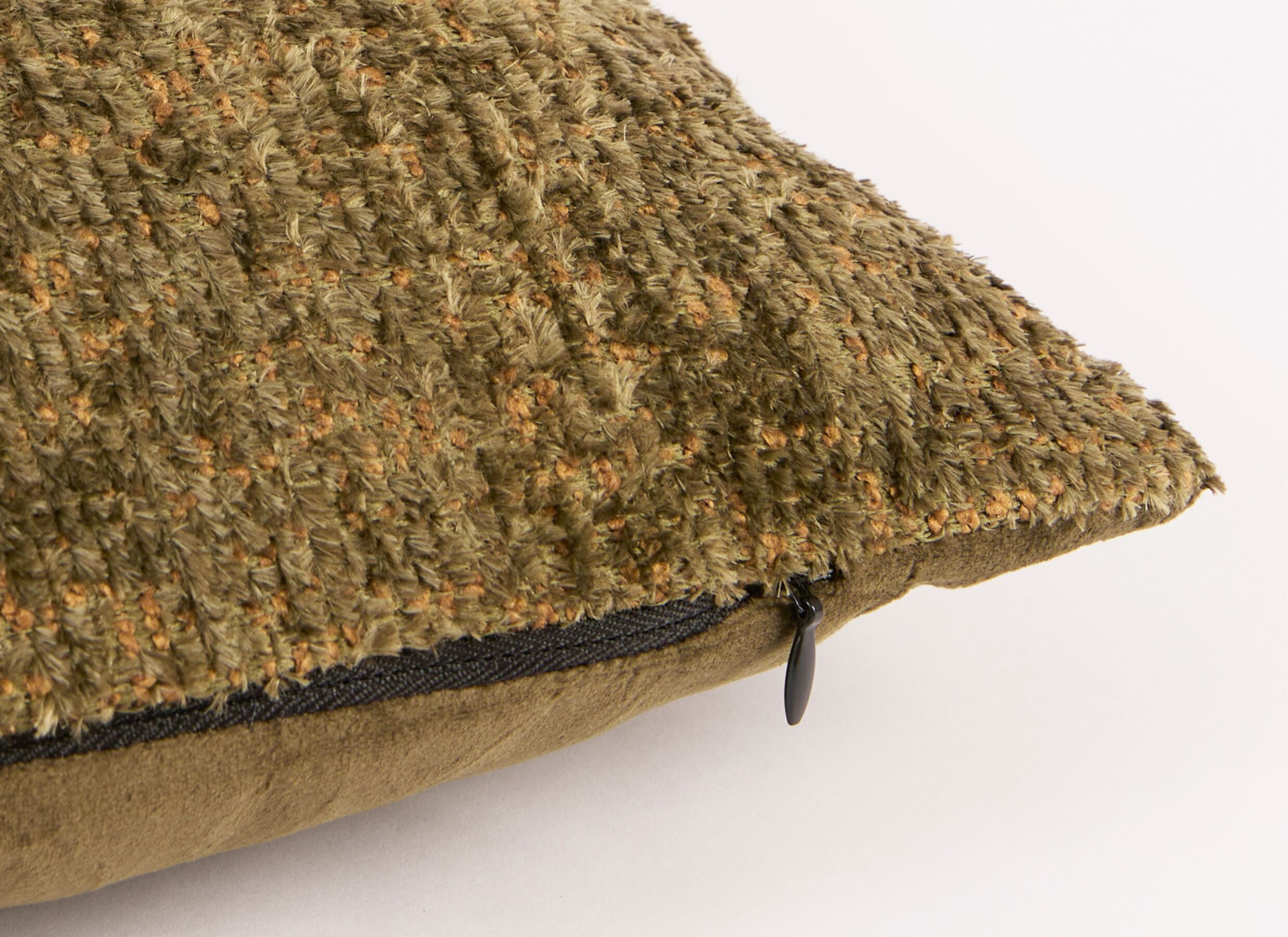 Detailfoto - Kussen Esbly 60x30cm - stof - olijfgroen