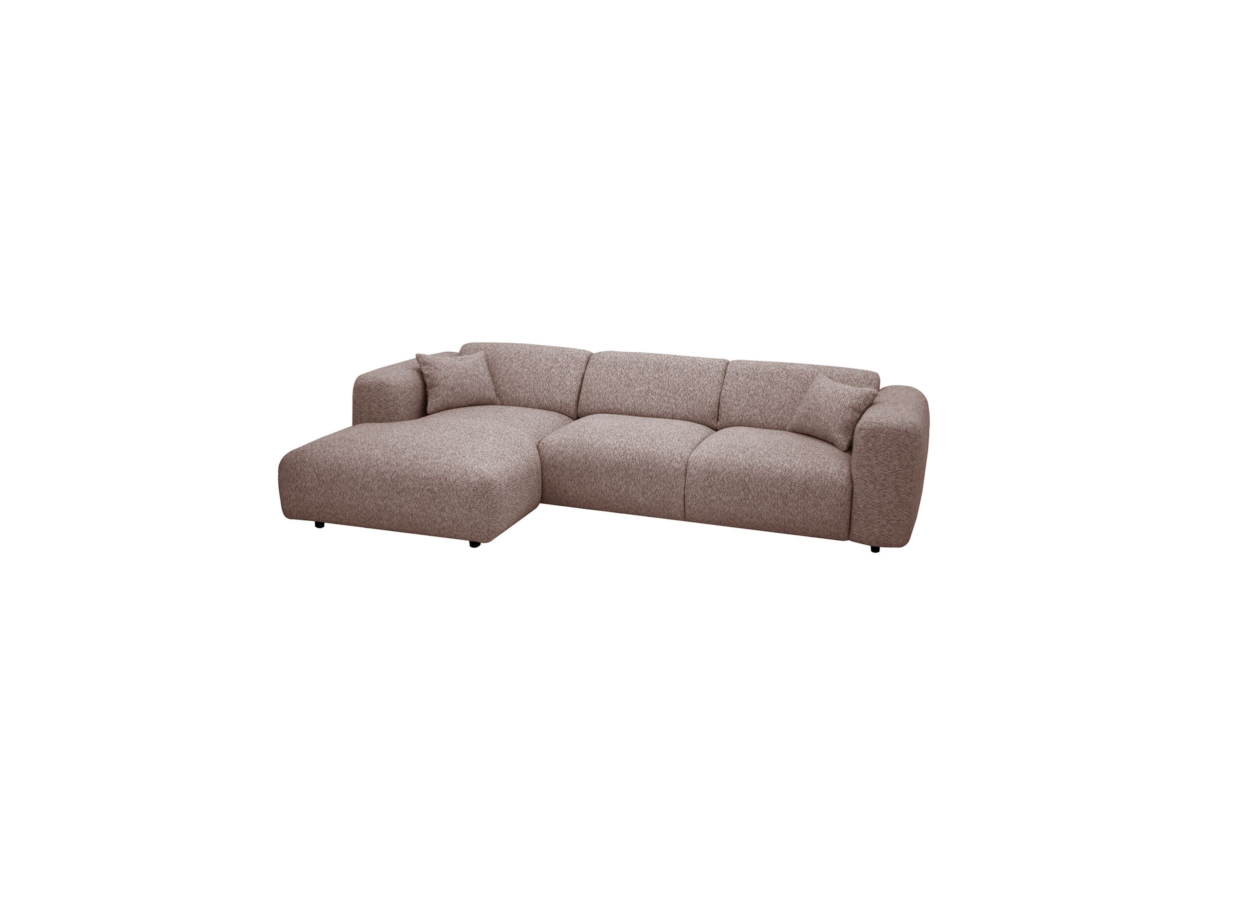 Plus Important - Canapé d'angle Cloud 280x165cm - tissu - brun