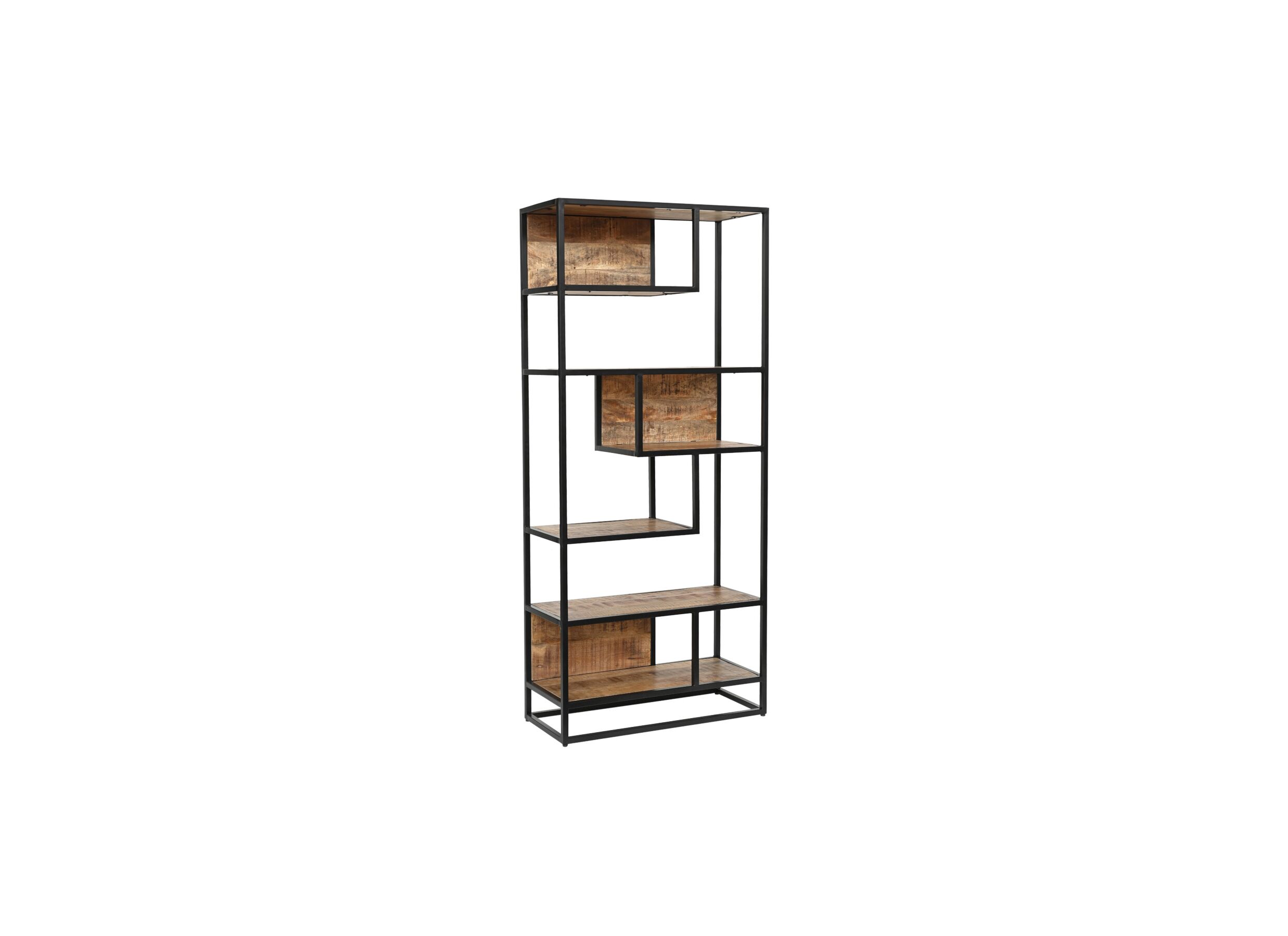 Boekenrek Trailer 80x35x180cm - mango massief - bruin - Boekenrek Trailer 80x35x180cm - mango massief - bruin