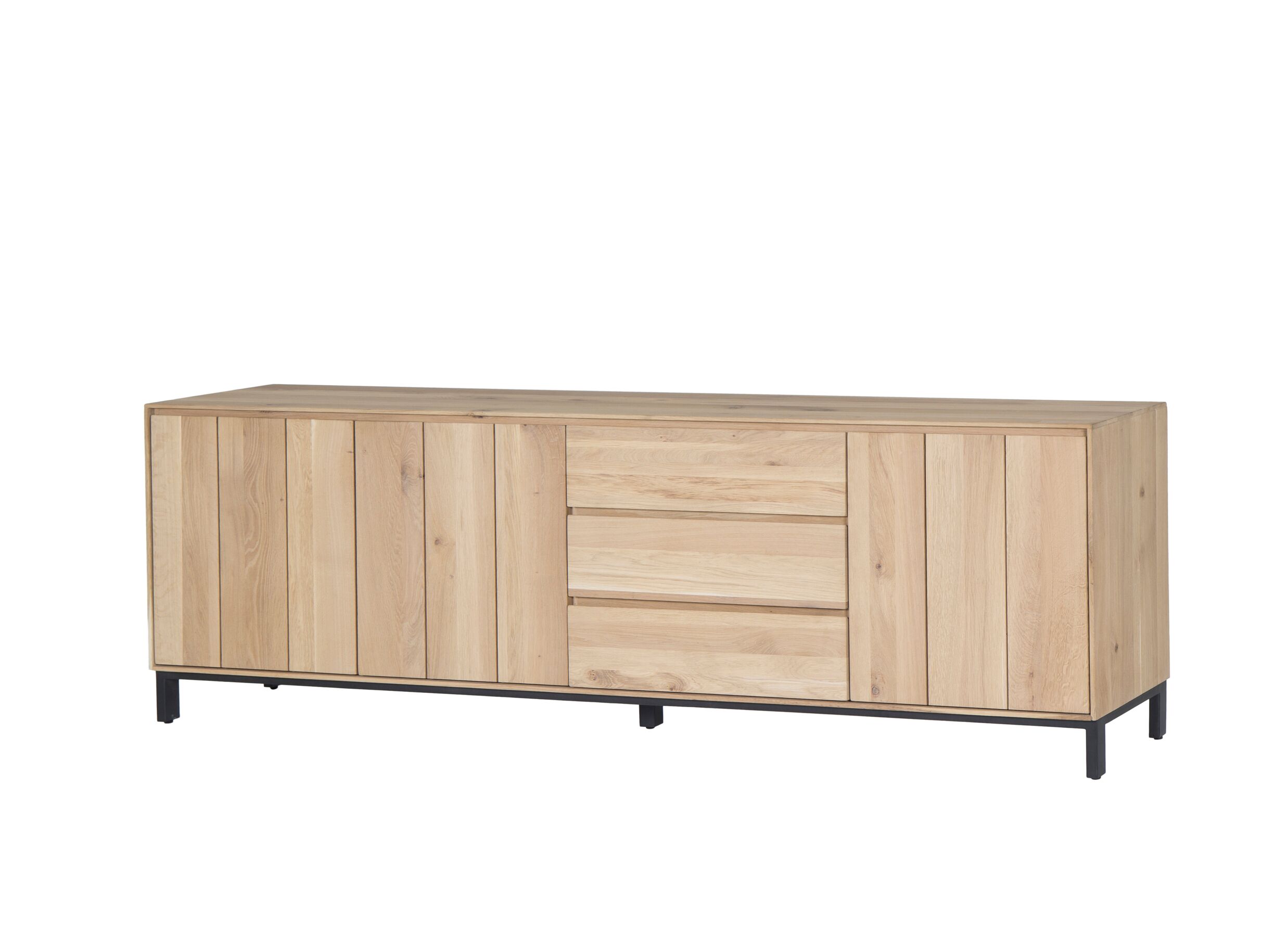 Dressoir Polar 250cm - eik massief & decor- naturel