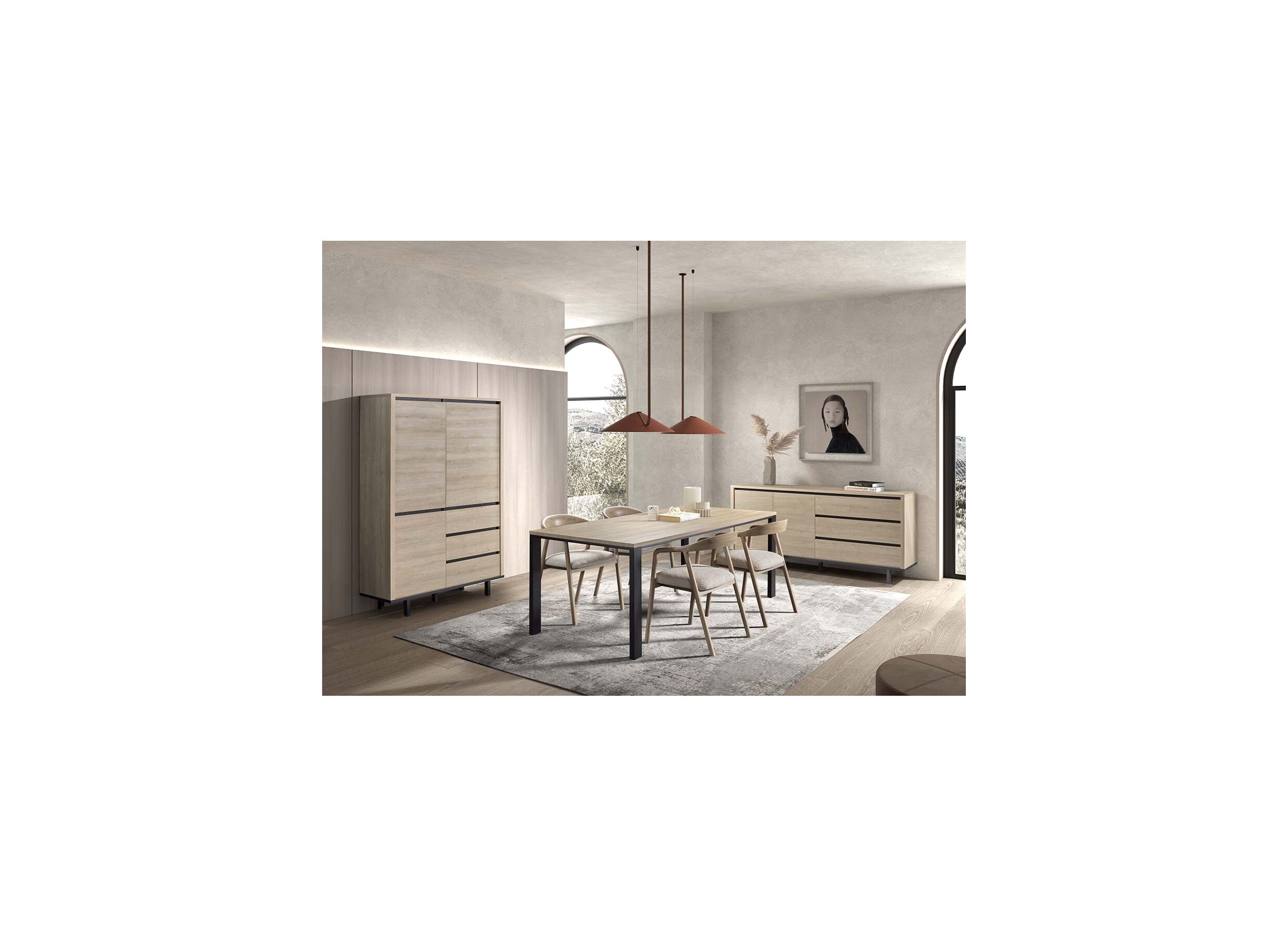 Sfeerfoto - Dressoir Tyler 243cm - decor - urban oak