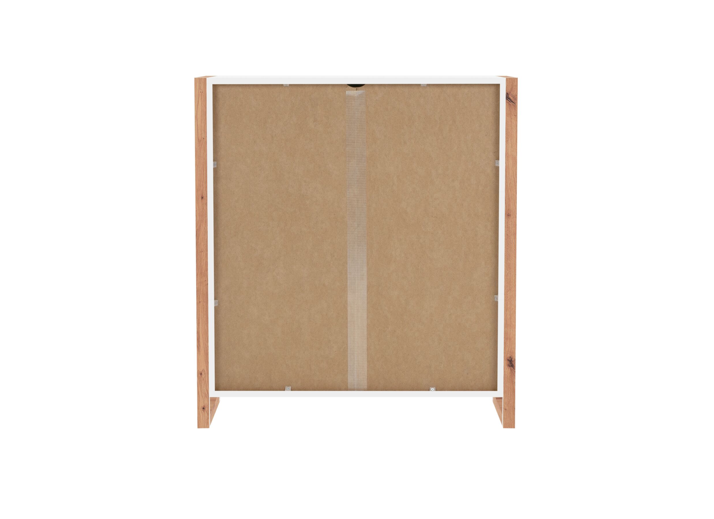 Overzichtsfoto - Commode Denver 80x88x40cm - decor - wit & artisanale eik