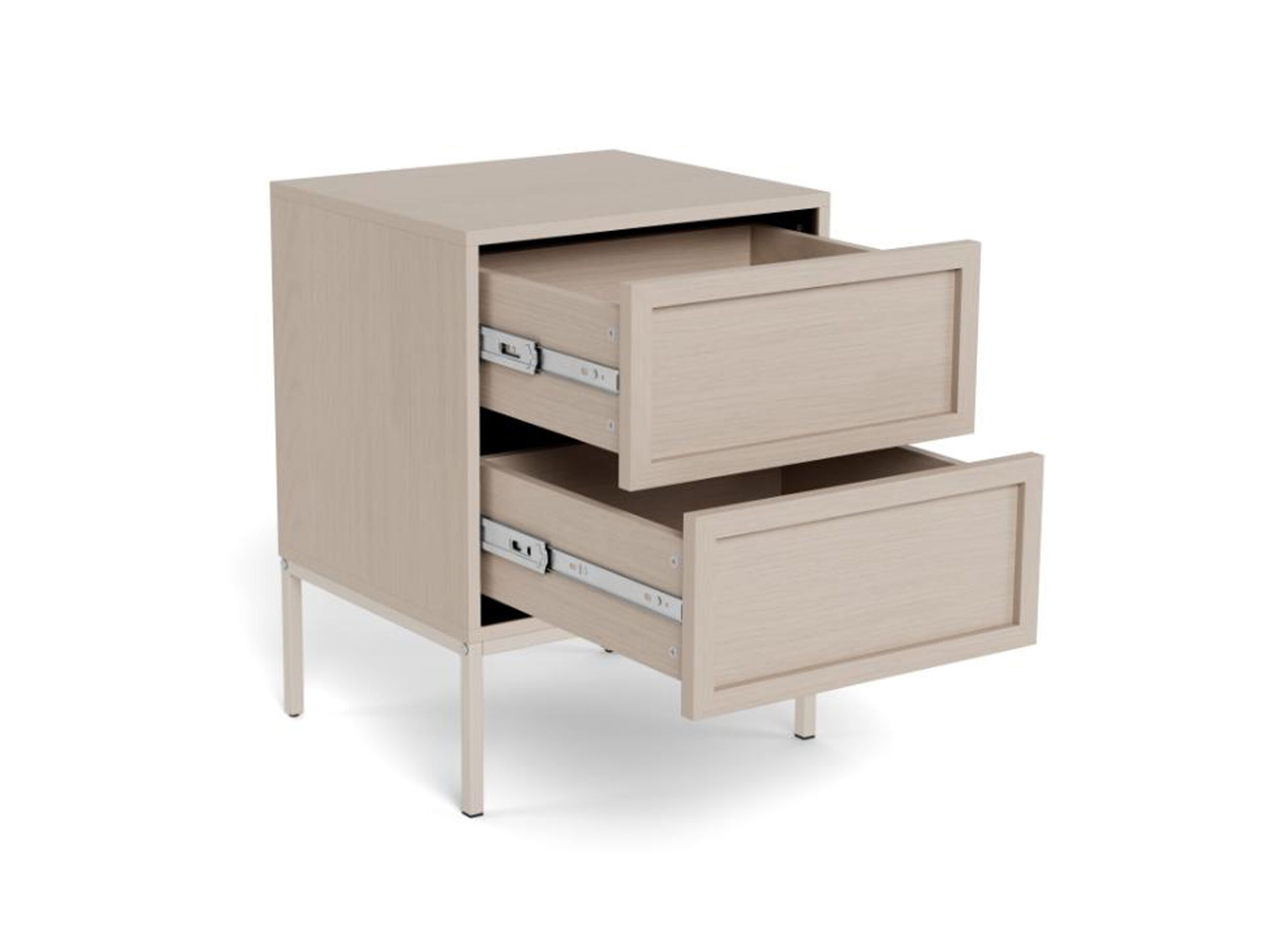 Disposition - Table de chevet 46x40x61cm - mélamine - gris