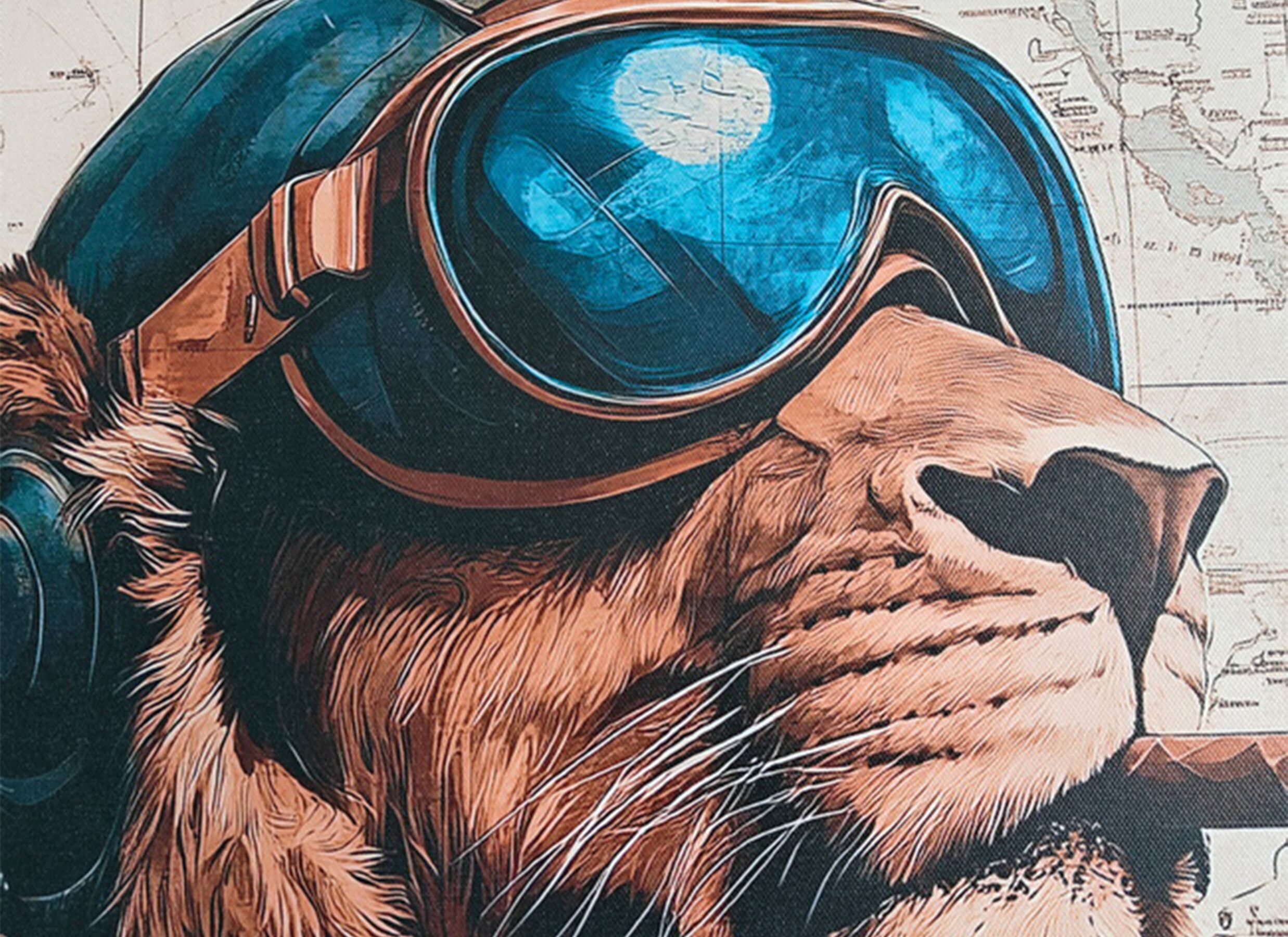 Detailfoto - Print op canvas Smoke 45x60cm