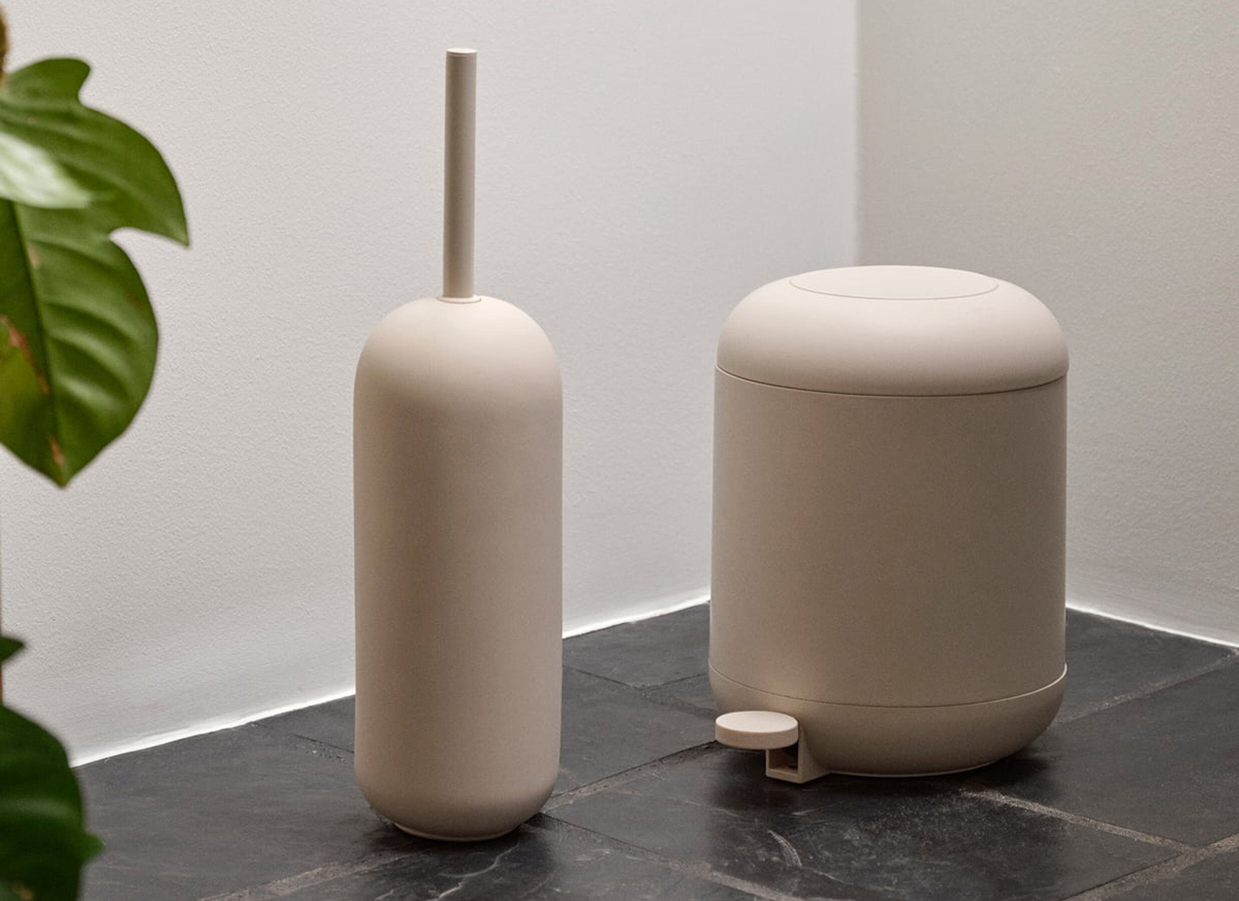 Sfeerfoto - Wc-borstel Sensu Ø11,80x41cm - keramiek - zand