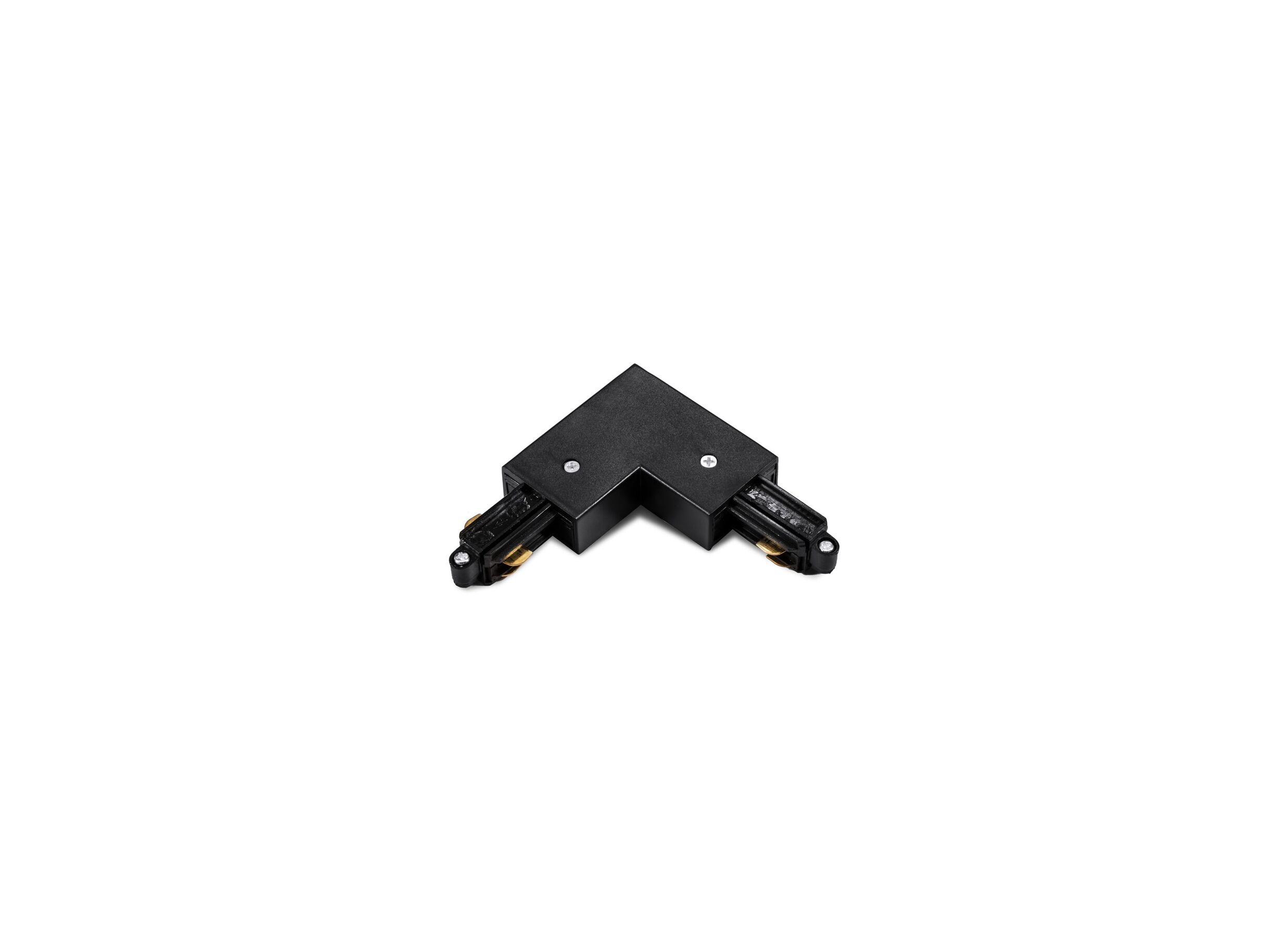 Railverlichting L-connector monofase binnen aarding zwart