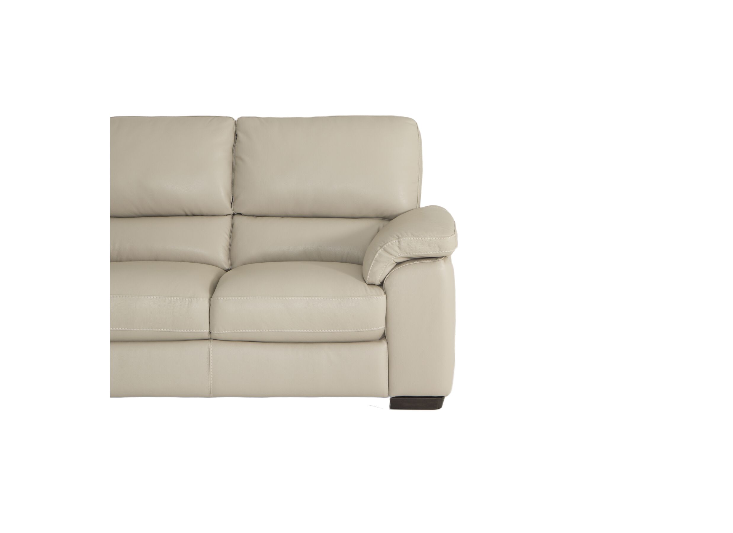 Detailfoto - Zetel Aventi 2-zit - leder - grijs
