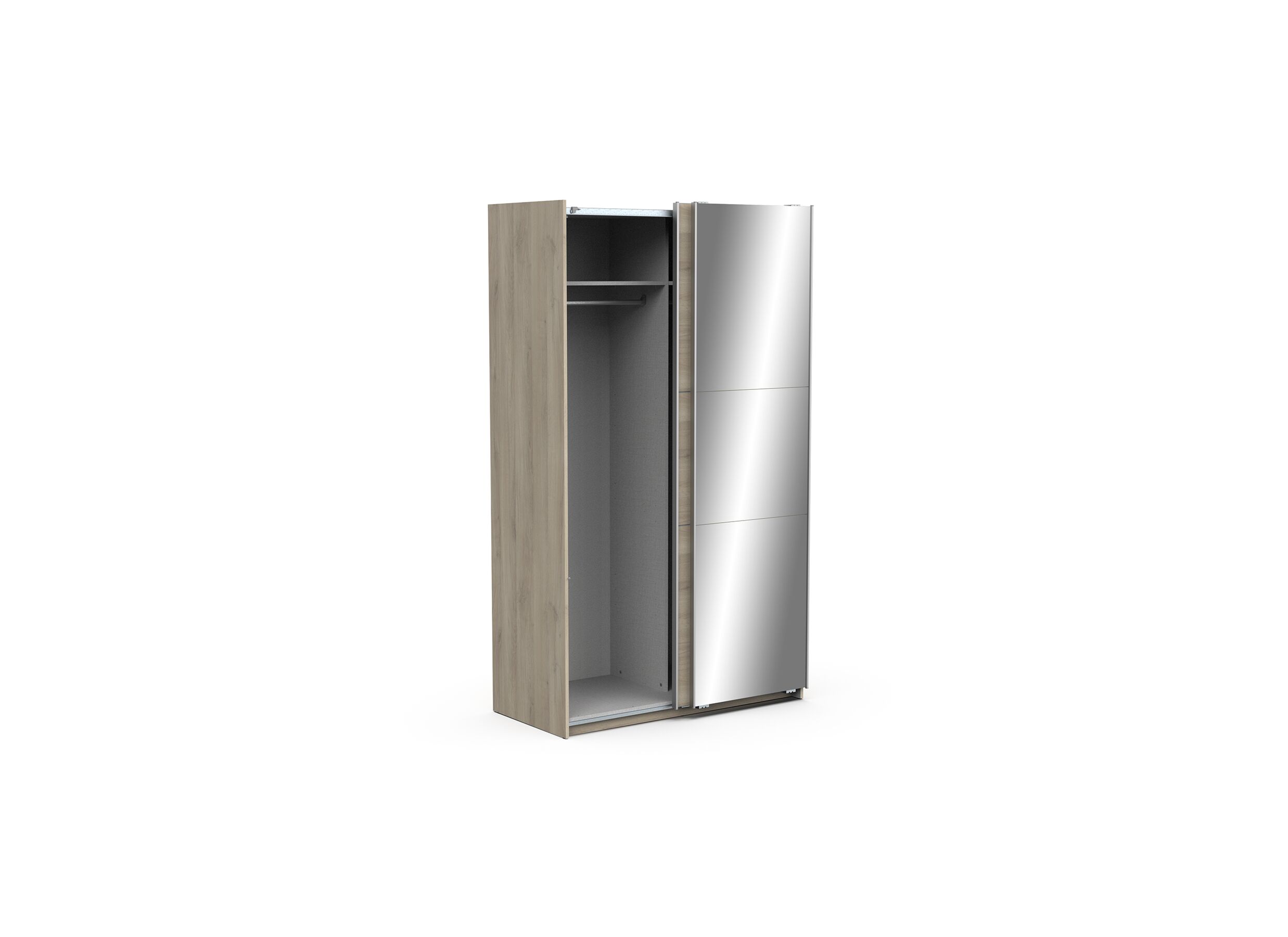 Armoire à portes coulissantes Ghost 117cm - décor - chêne de kronberg