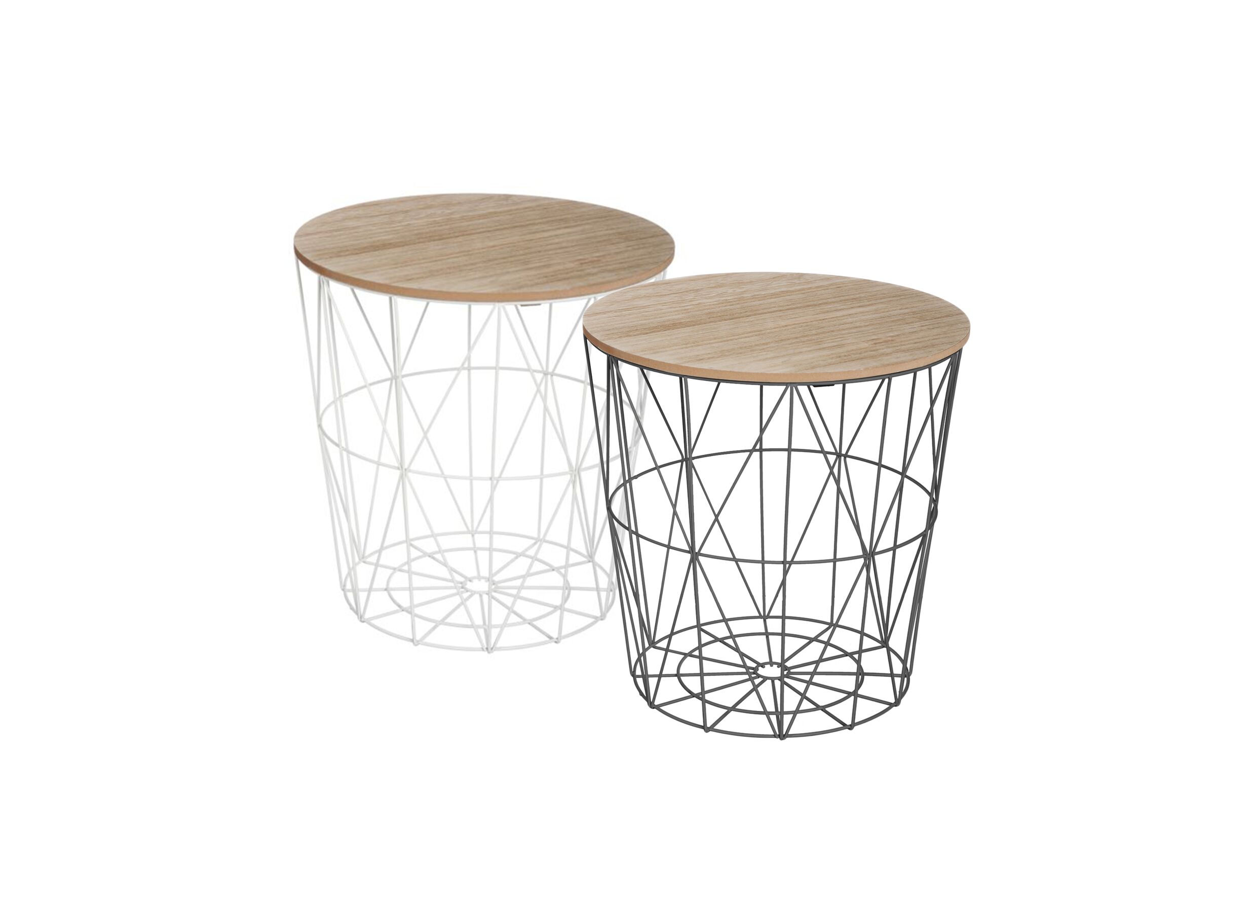 Bijzettafel Kumi Ø39,5cm - metaal - zwart