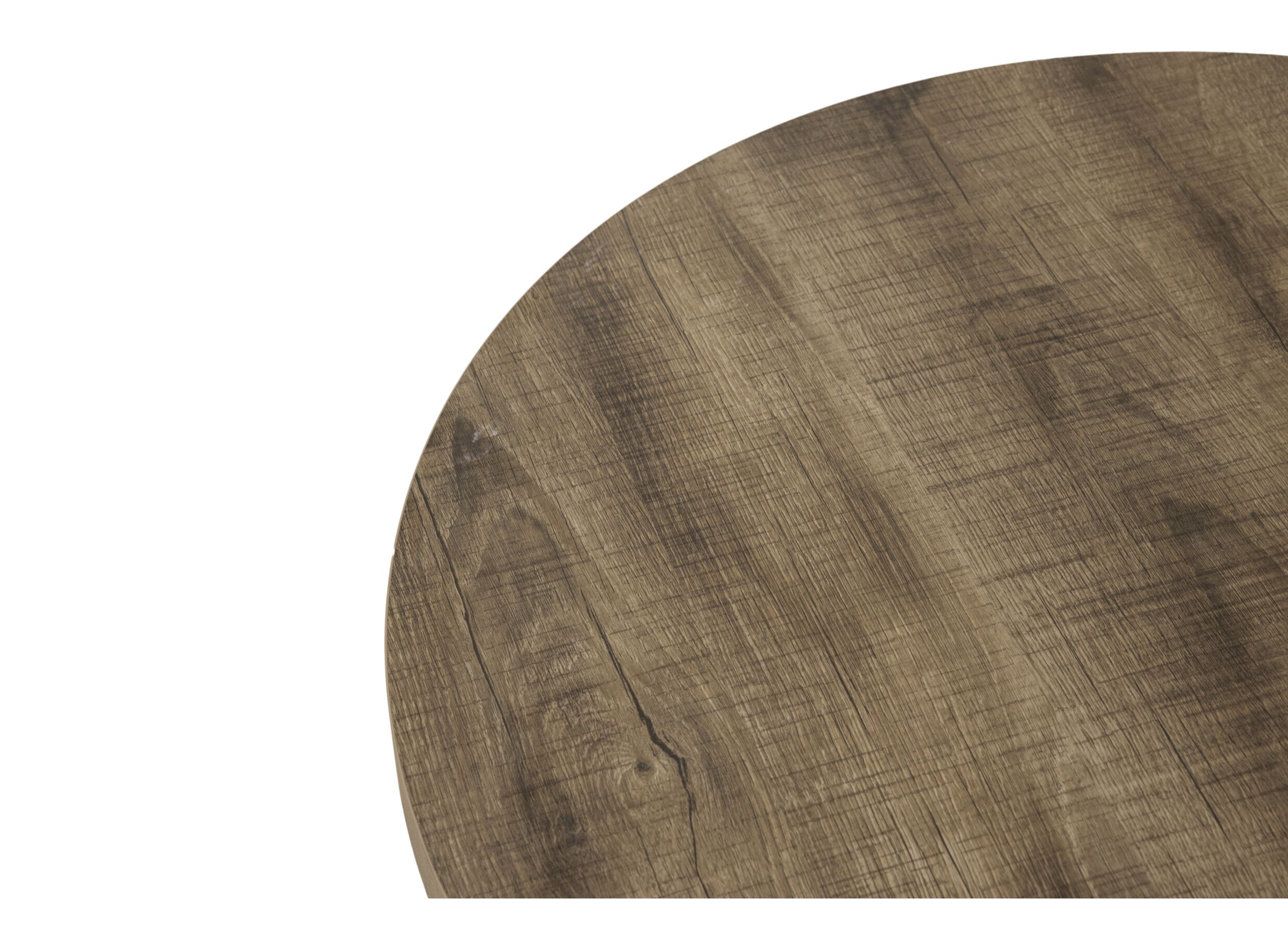 Detailfoto - Bijzettafel SL2303 Ø76xH45,5cm/Ø56xH38,5cm - metaal/decor - scarlet oak set van 2