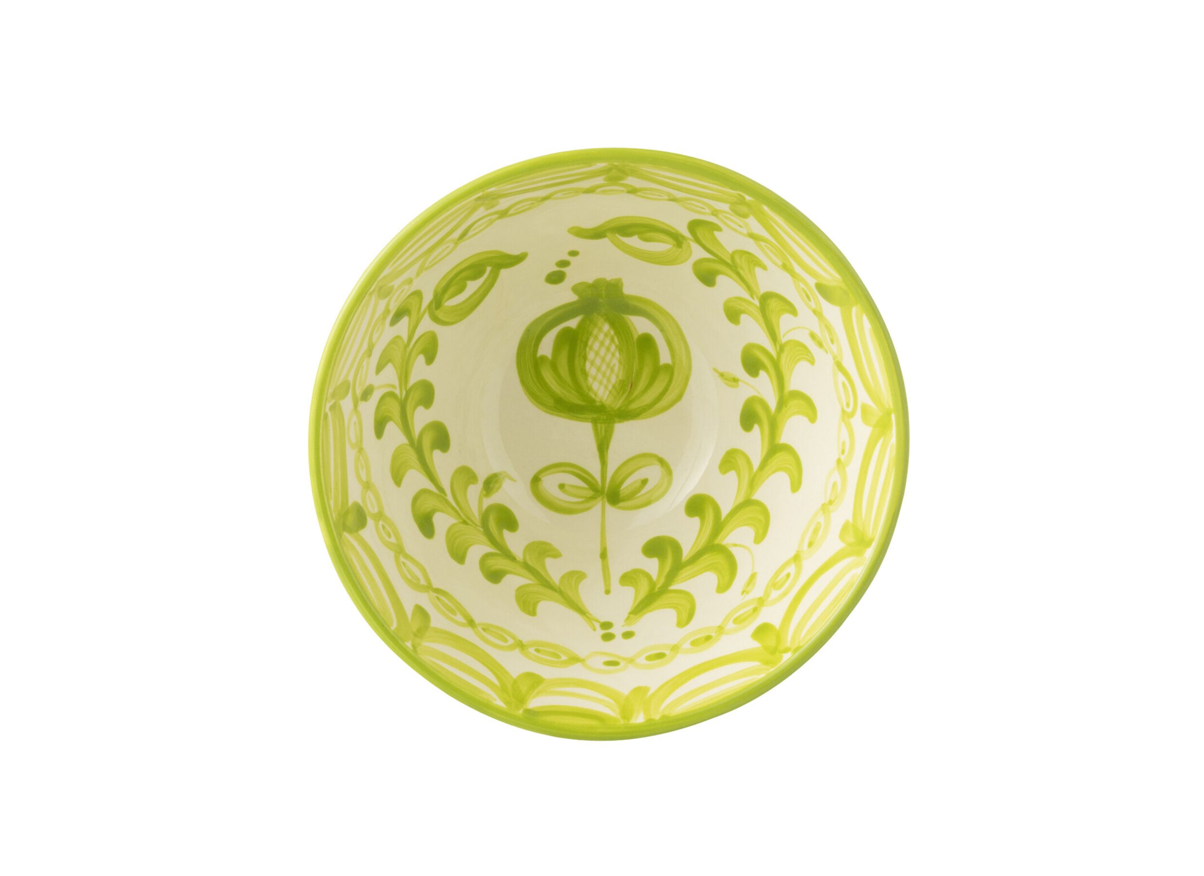 Aperçu - Plat Granada Ø22cm - céramique - blanc & vert