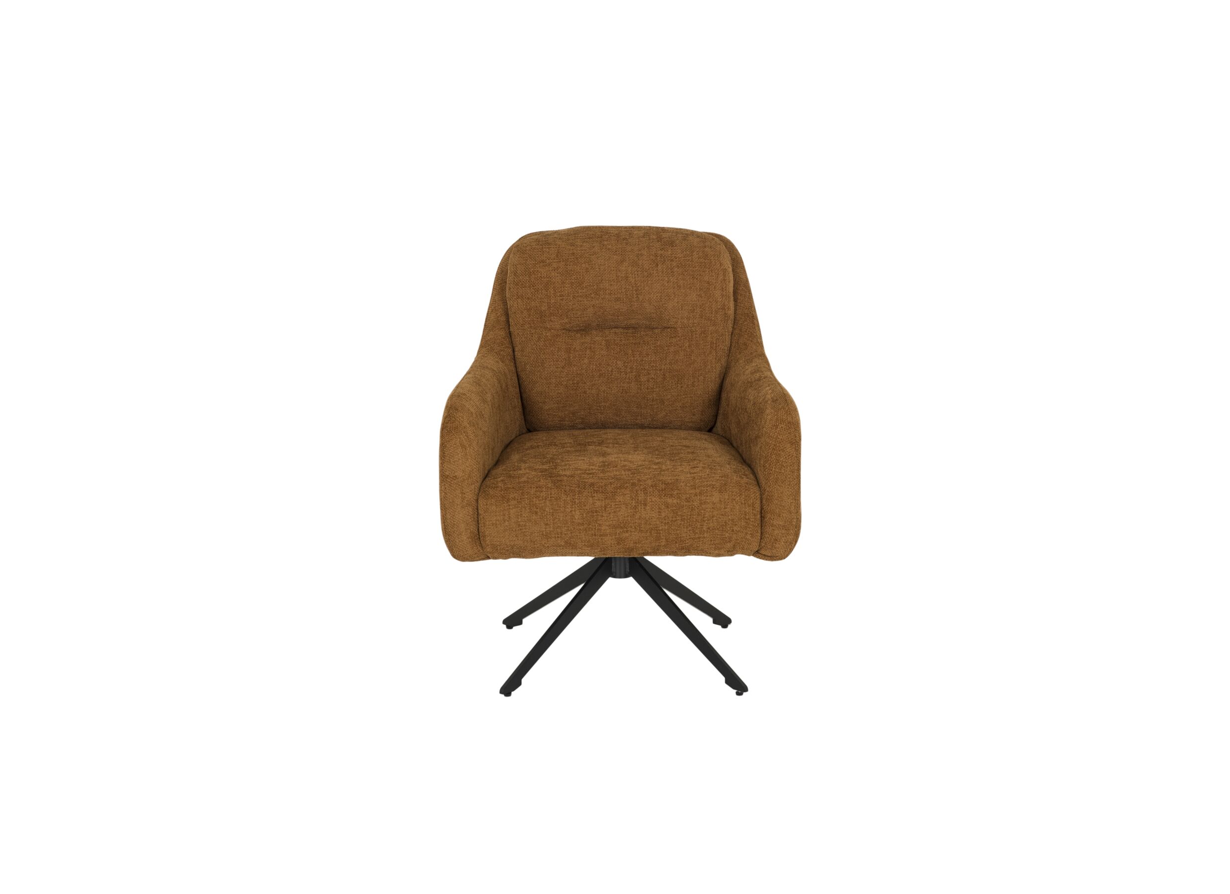 Aperçu - Fauteuil pivotant Skog 70x75x85cm - tissu - cognac