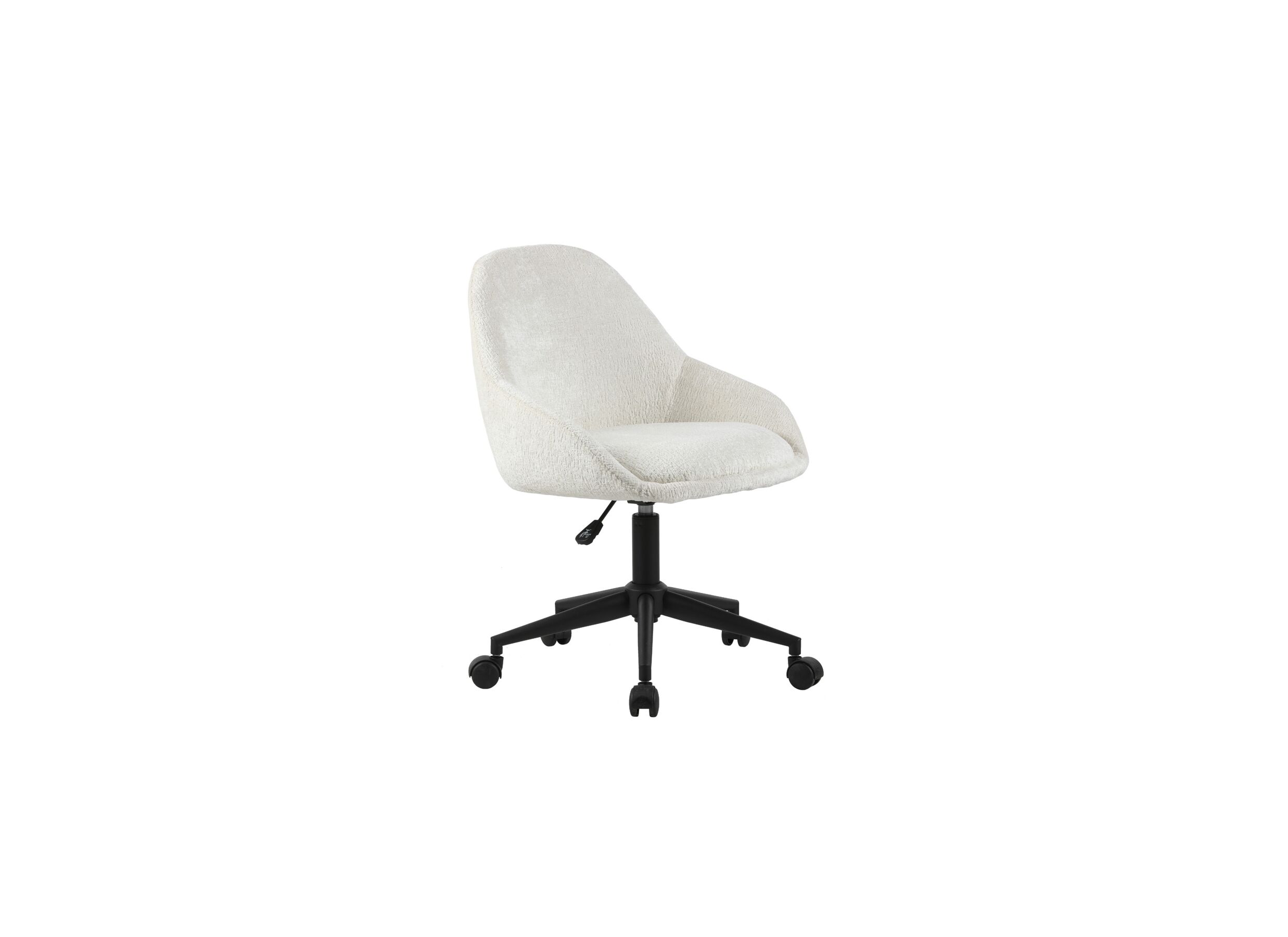 Bureaustoel Clover wit teddy - Chaise de bureau Clover blanc teddy