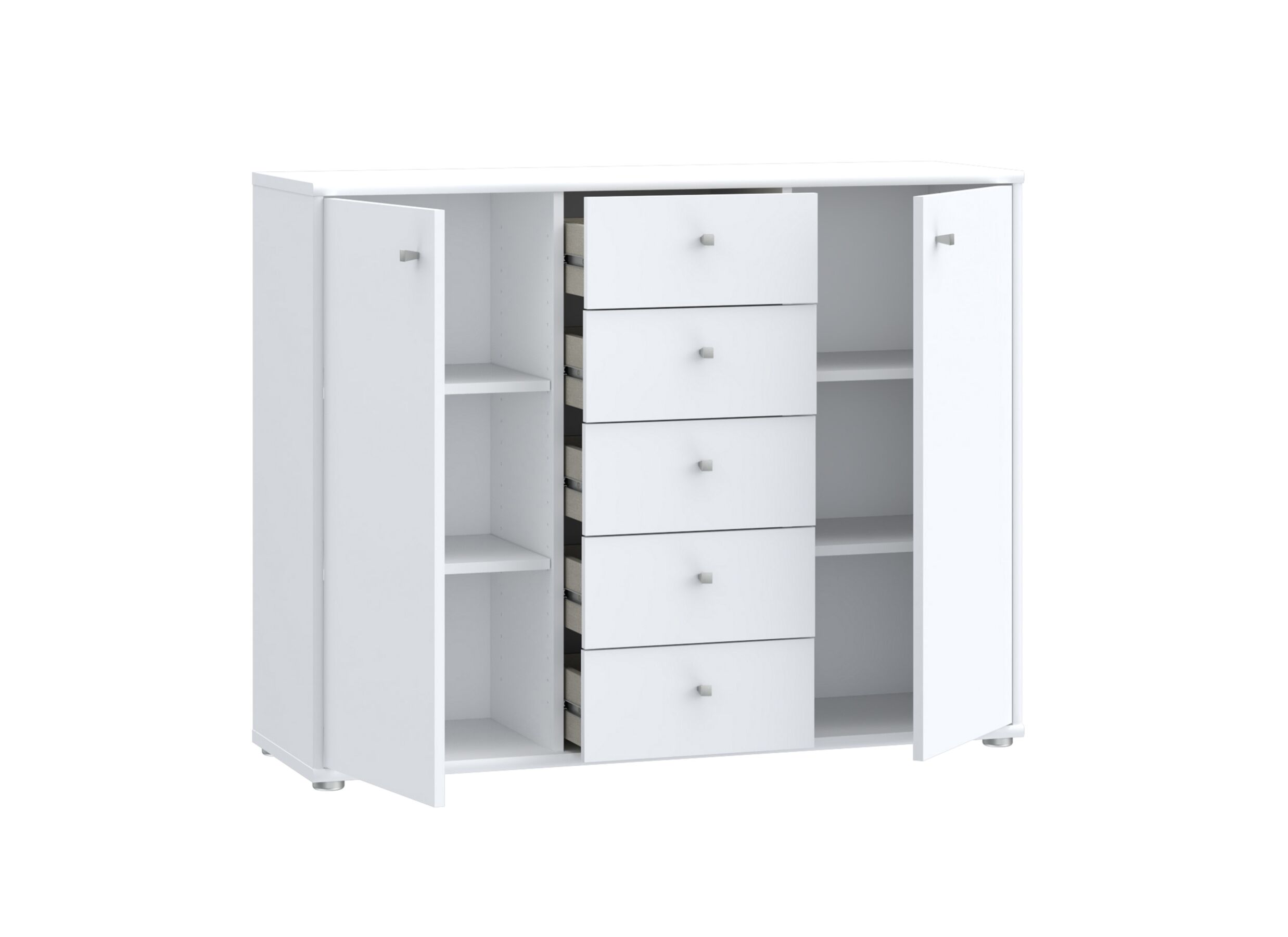 Disposition - Commode Topic 109x35x86cm - décor - blanc