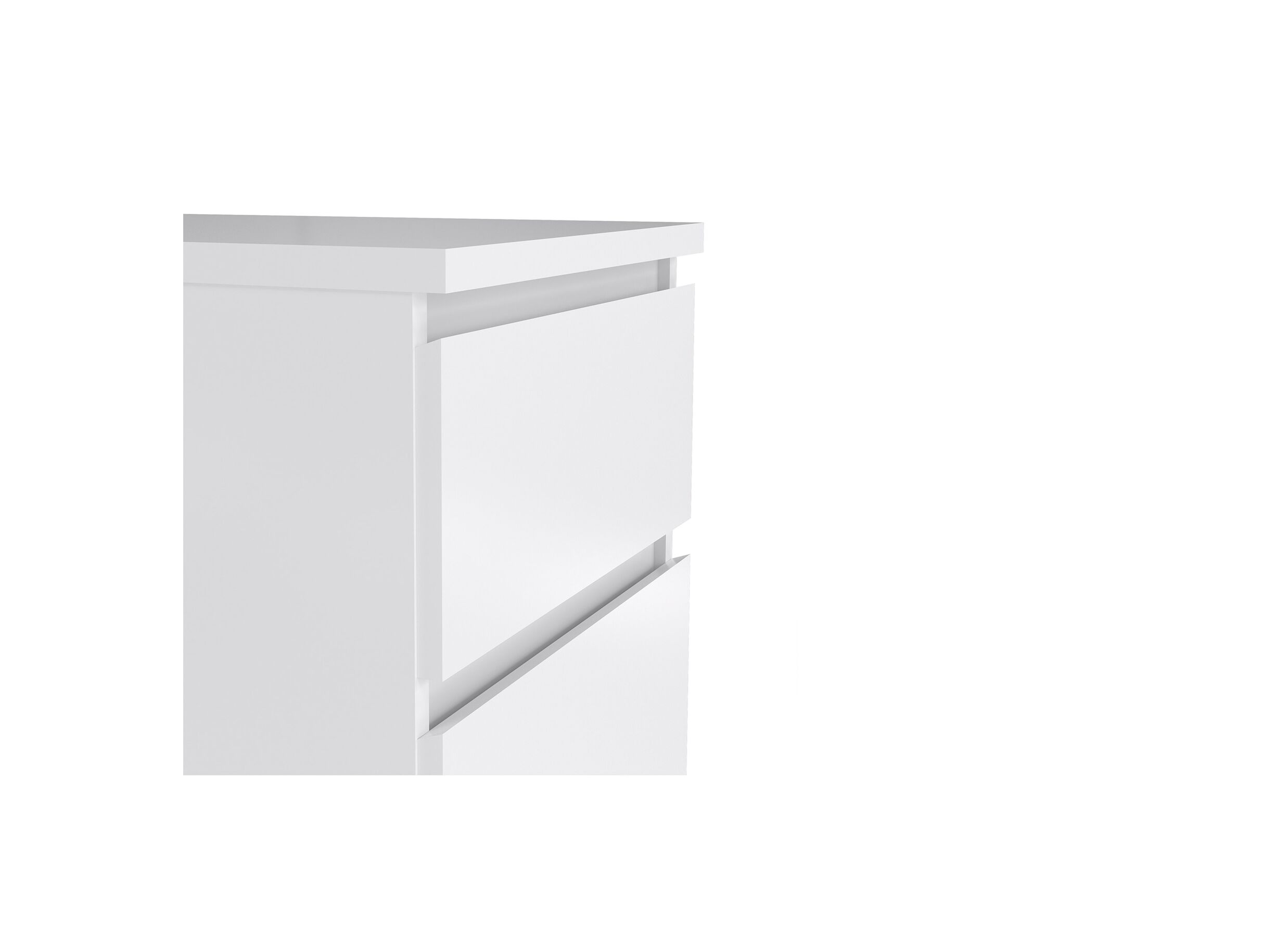 Commode Naia 41x50x111cm - mélamine - blanc laqué