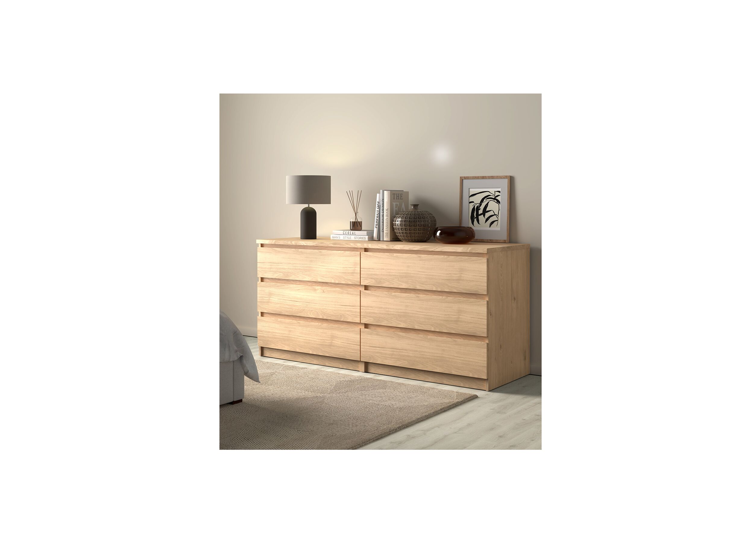 Commode Naia 154x50x71cm - mélamine - jackson hickory