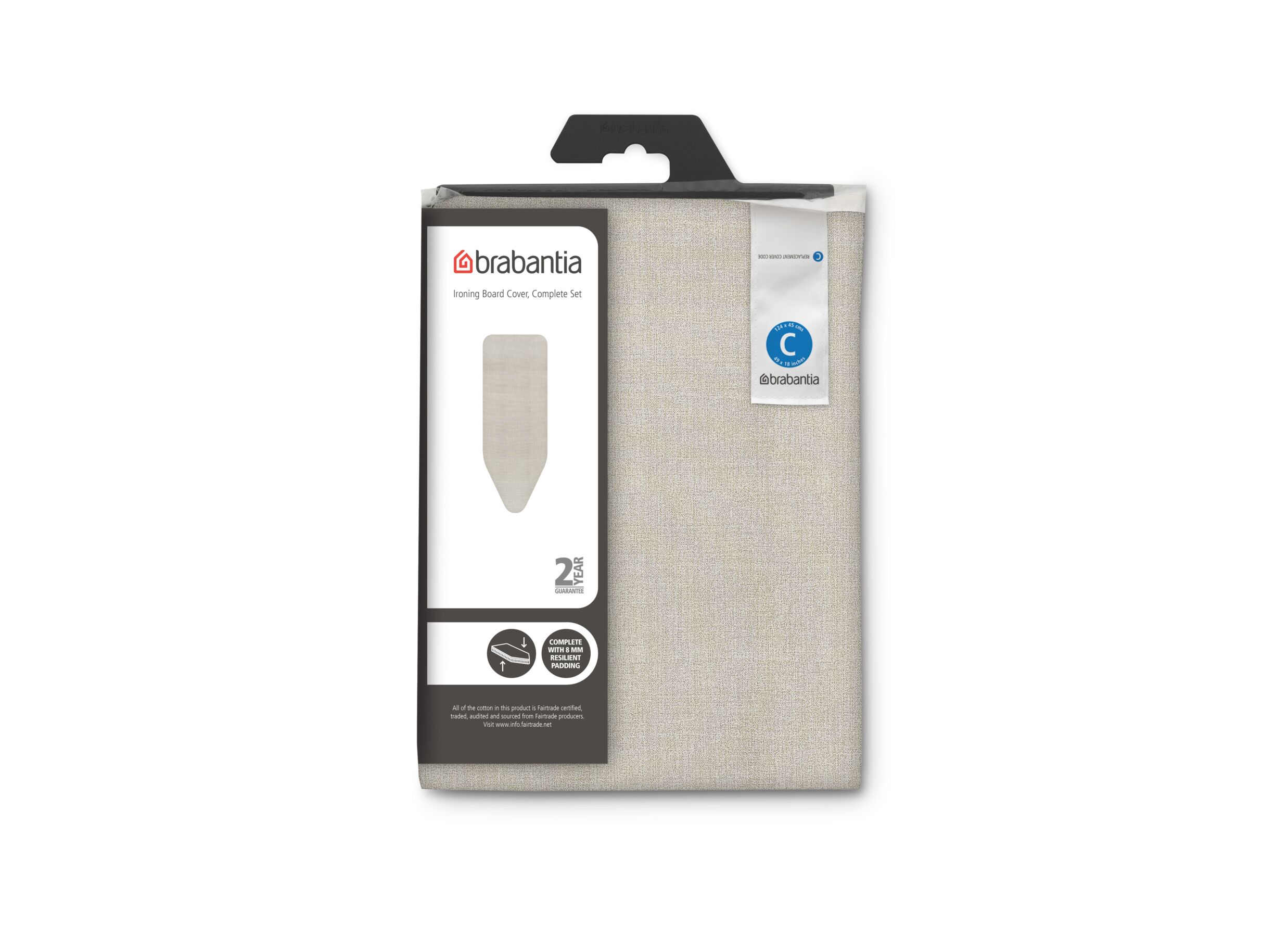 Overzichtsfoto - Strijkplankhoes Brabantia 124x45cm maat C - denim grey