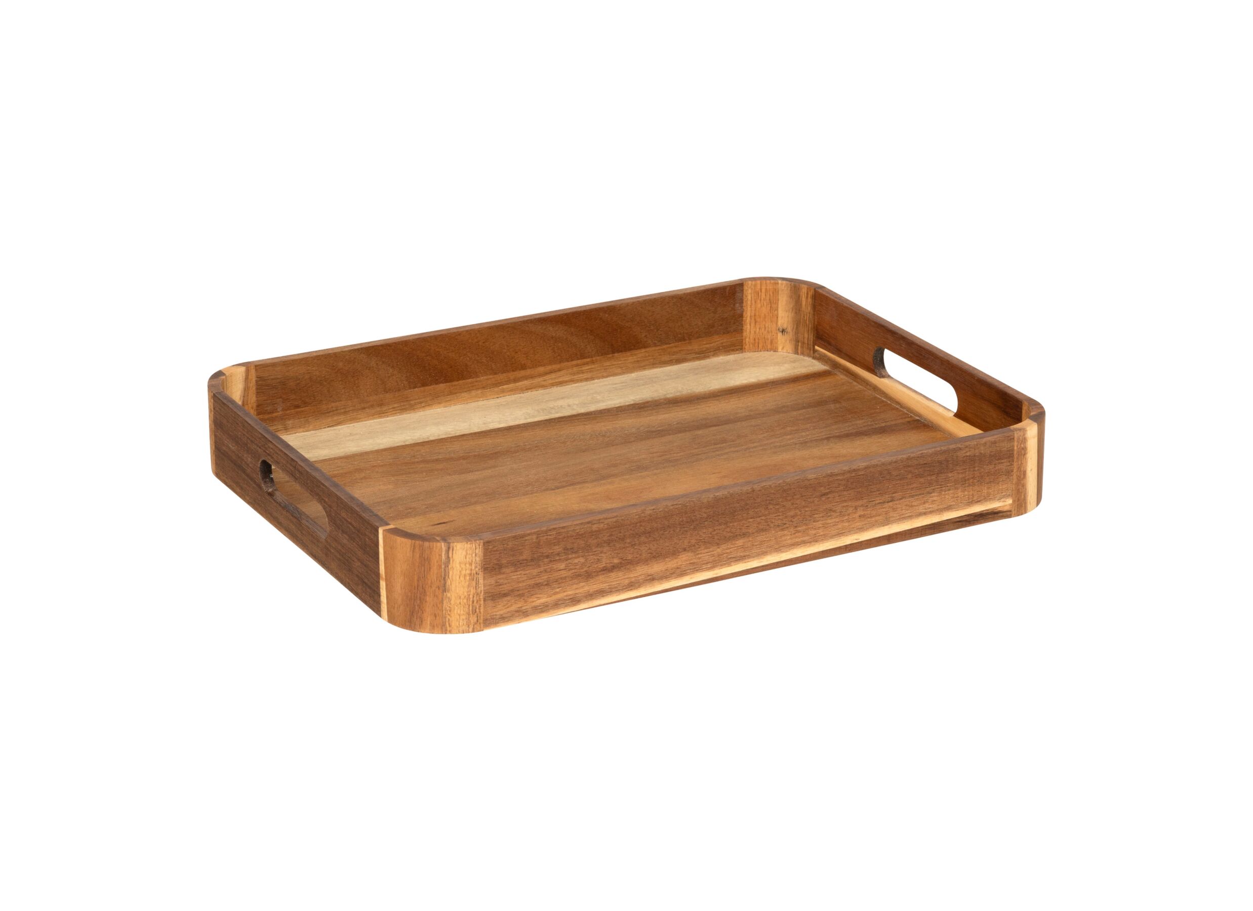 Hoofdfoto - Houten dienblad 40x30cm - MDF & acacia hout - bruin