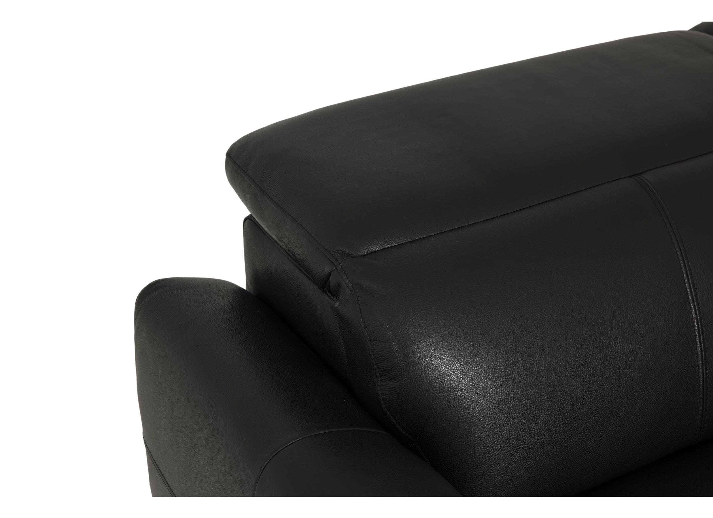 Canapé d'angle Billy 305x243cm - cuir - noir avec relax