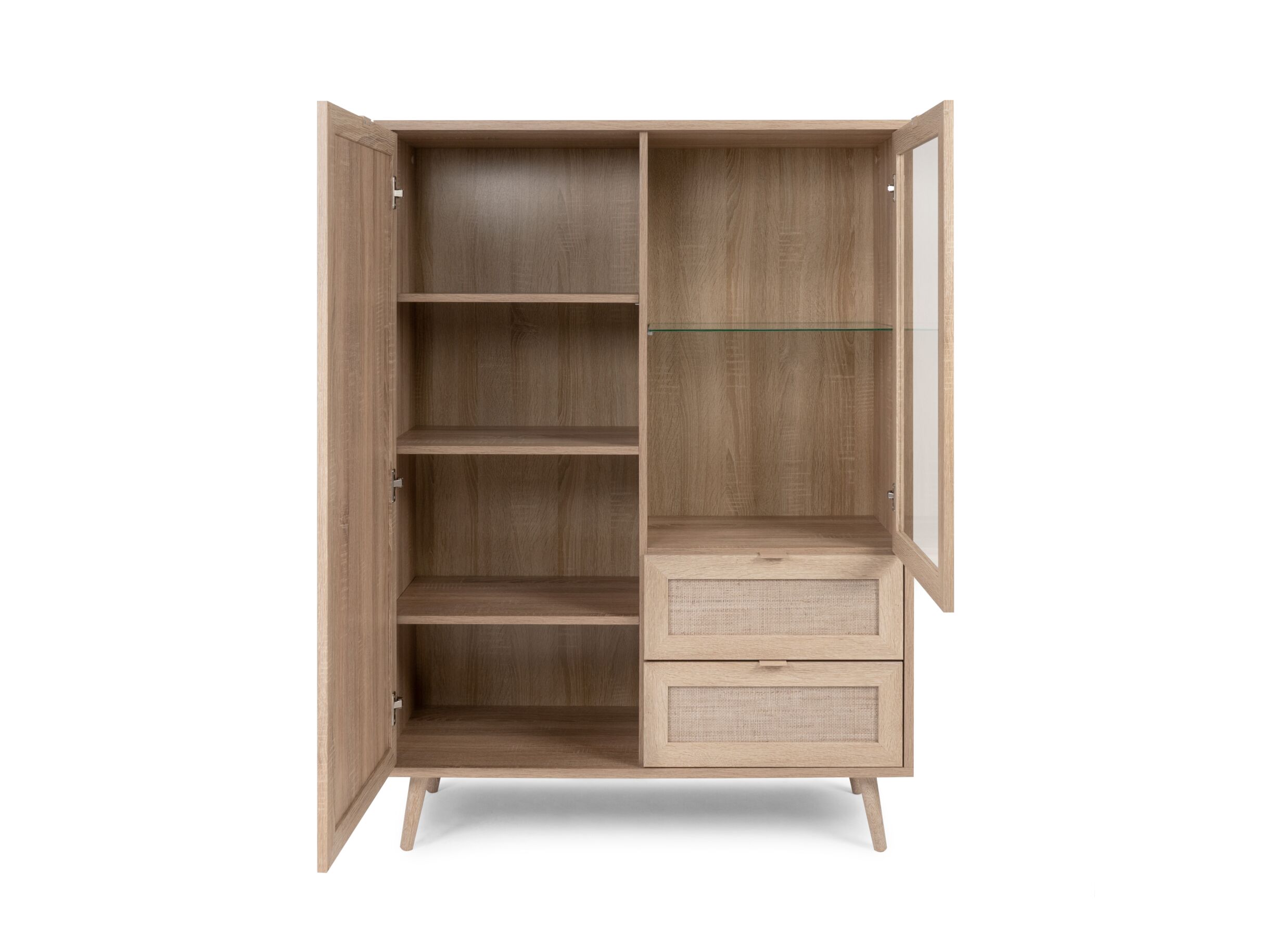 Vitrinekast Bali 103cm - melamine - sonoma eik