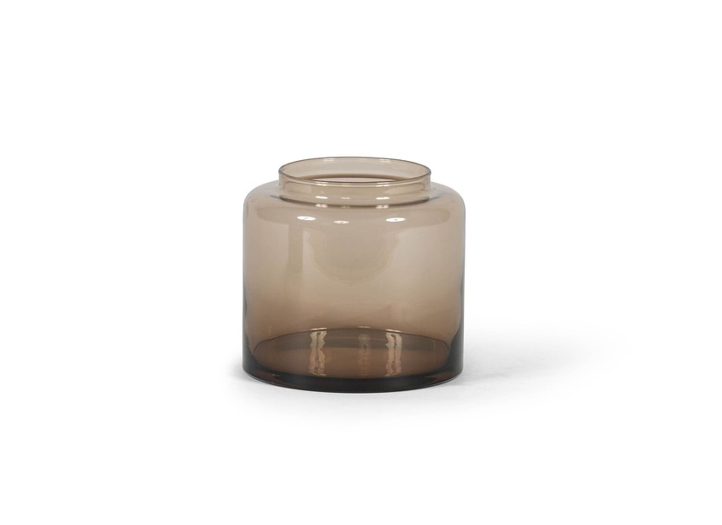 Vaas H17cm - glas - mocha - Vaas H17cm - glas - mocha