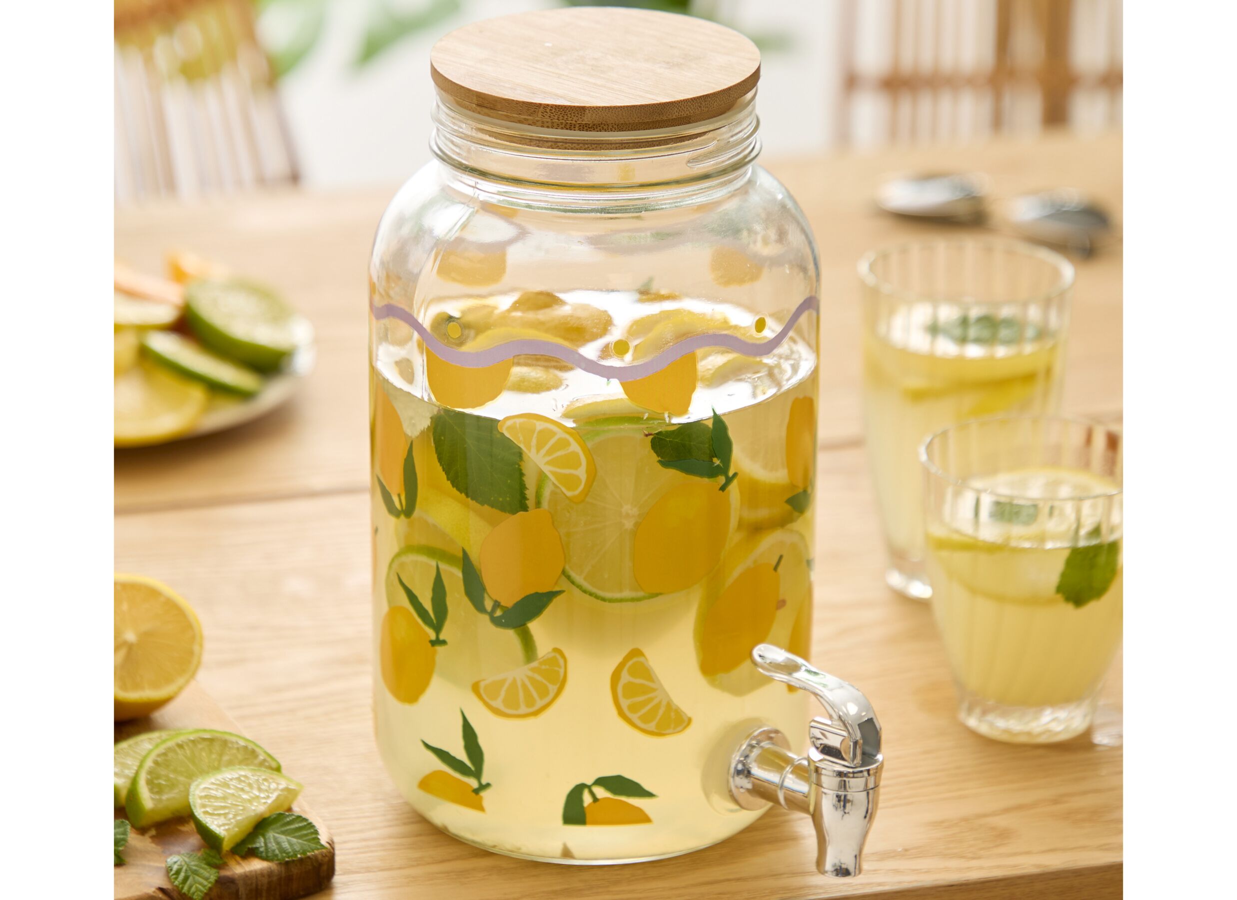 Foto ambiance - Distributeur de boissons Fruity 3L - verre - transparent