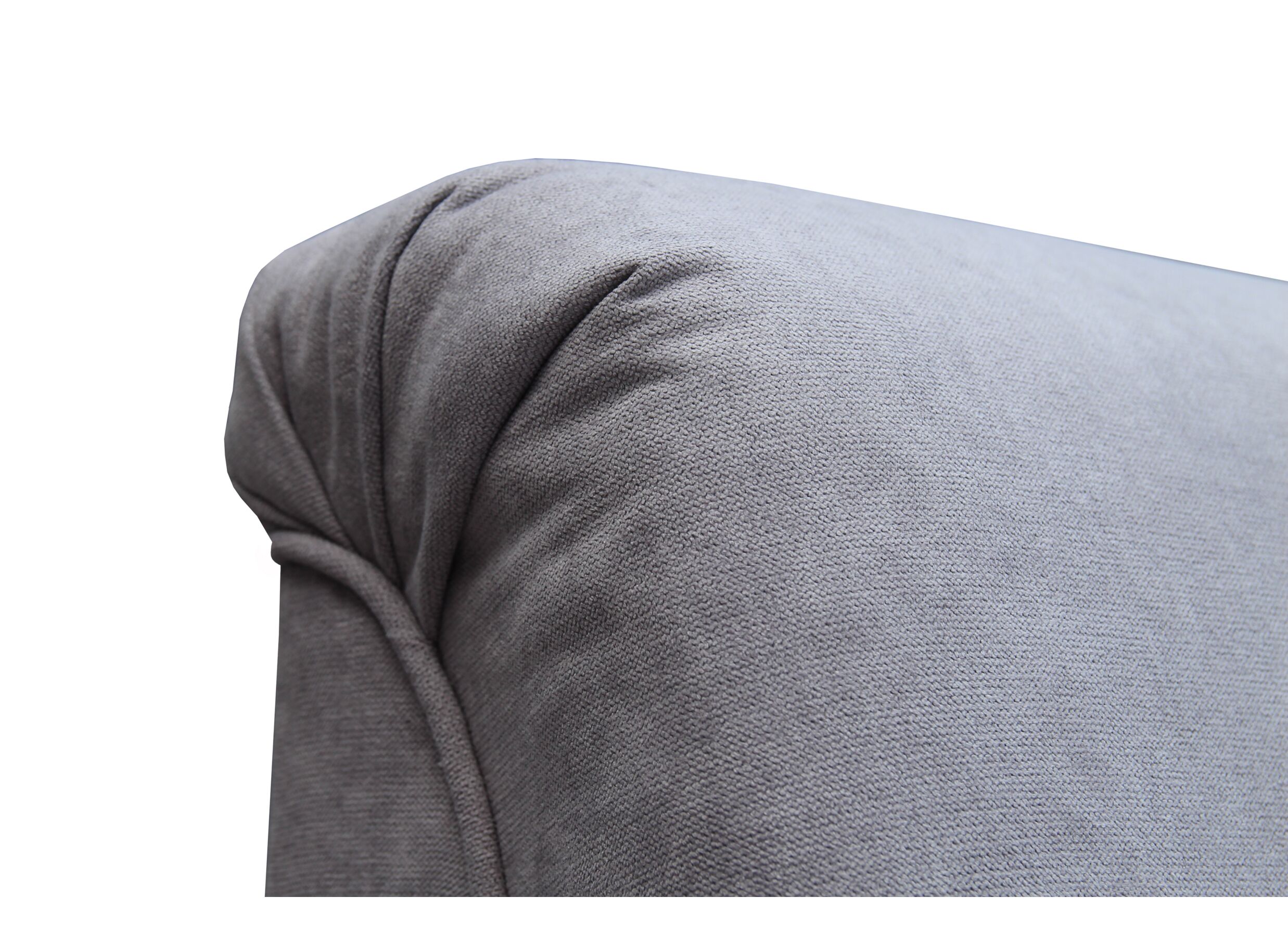 Canapé d'angle Caro 197x272cm - tissu - gris moyen avec fonction de lit et rangement