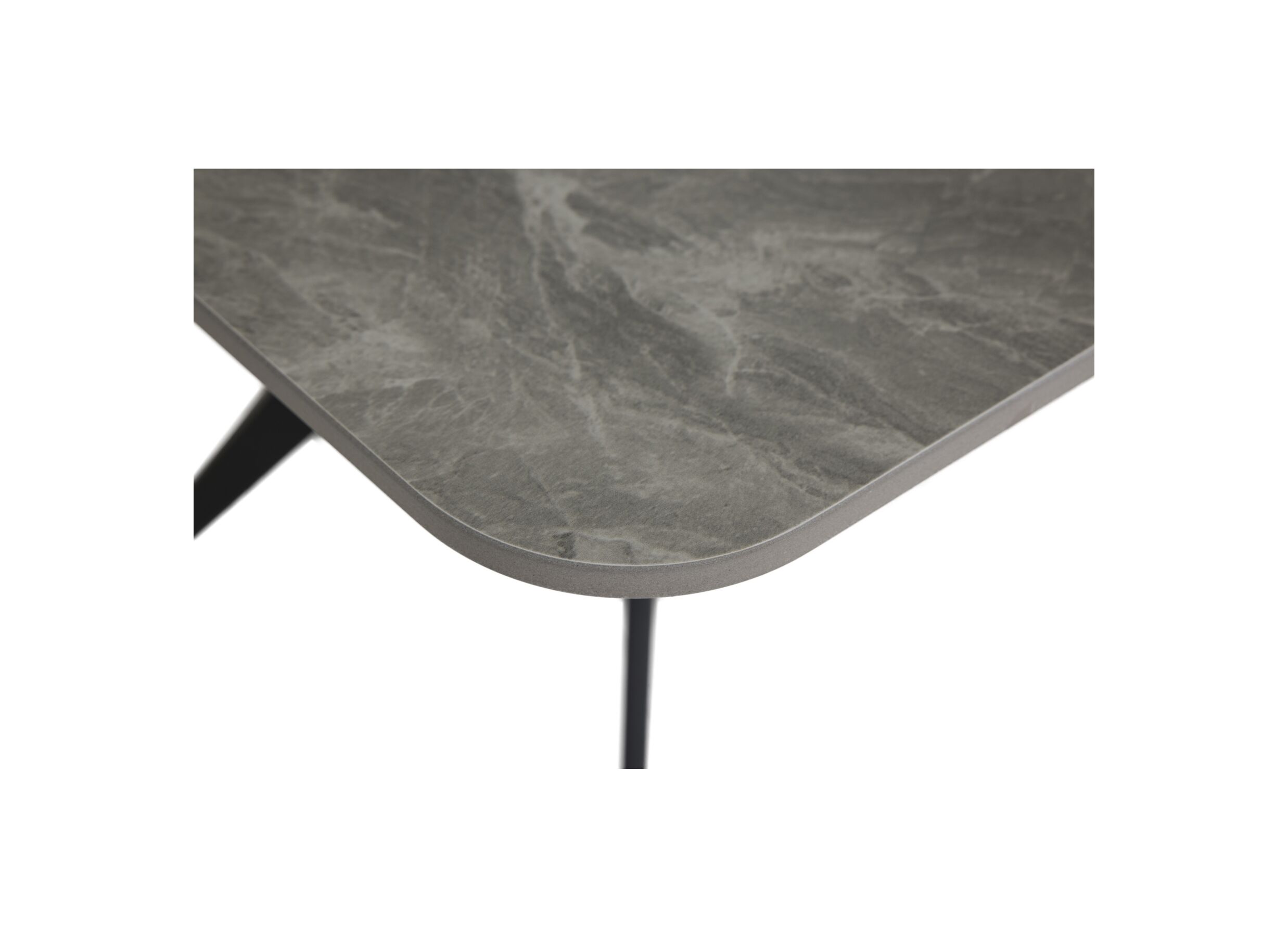 Detailfoto - Tafel Zins 160x90cm - metaal - glossy Italian grey