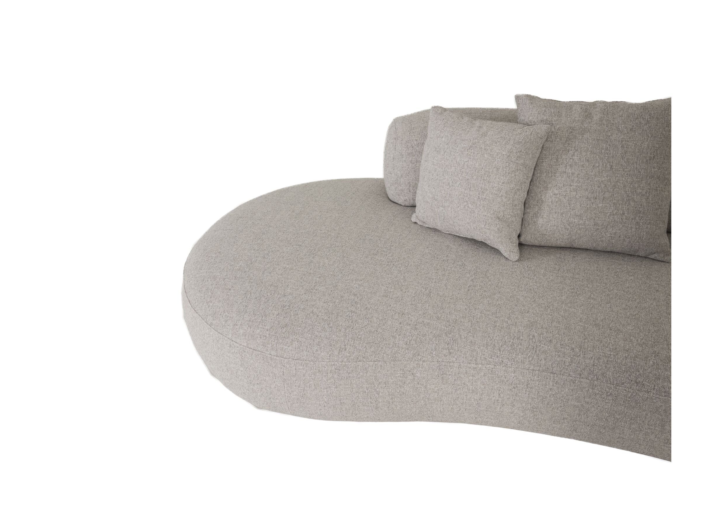 Detail - Canapé Raja 364x135cm - tissu - beige