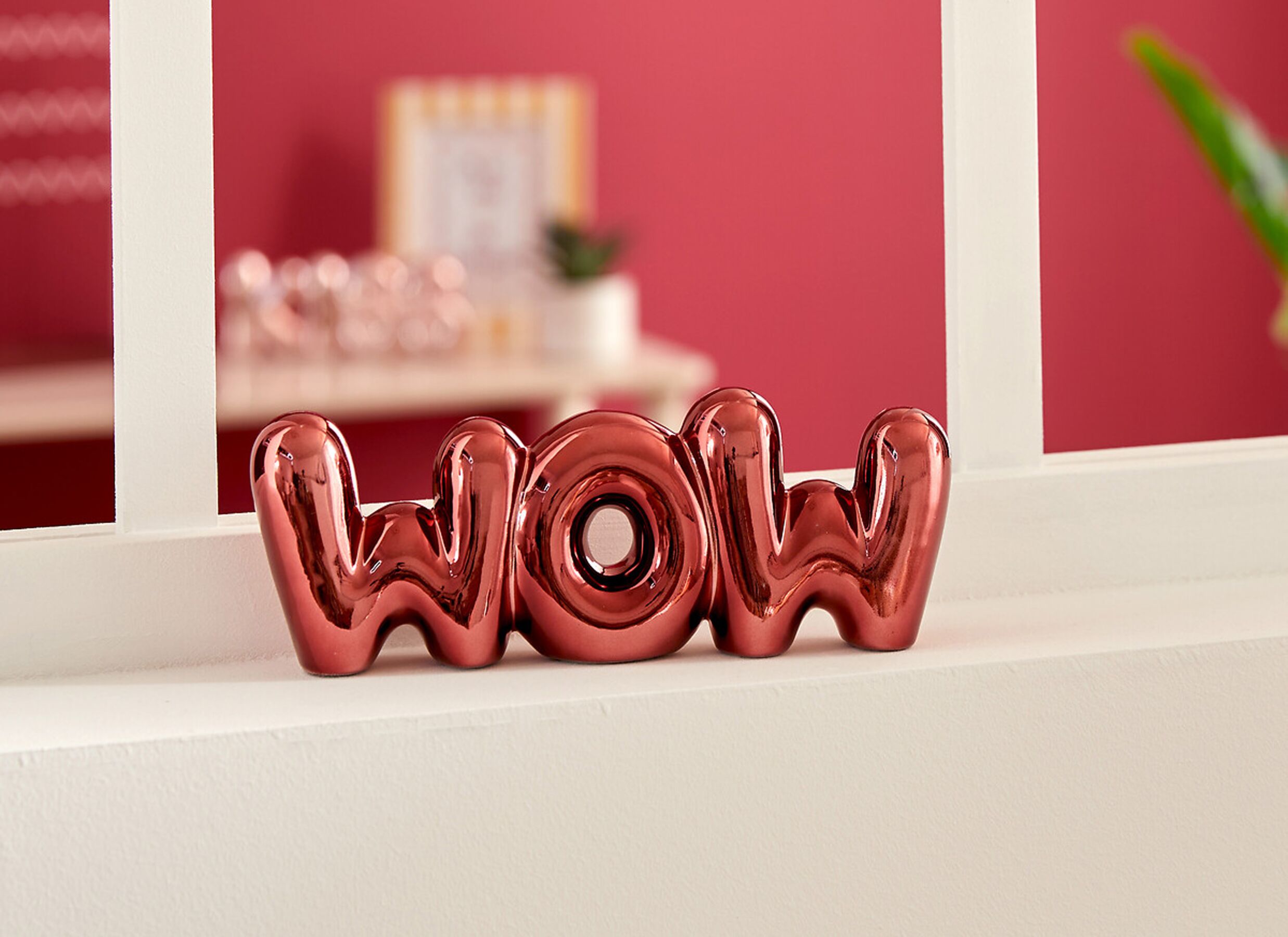 Sfeerfoto - Deco Kiss/Wow H8,5cm - dolomiet - roze