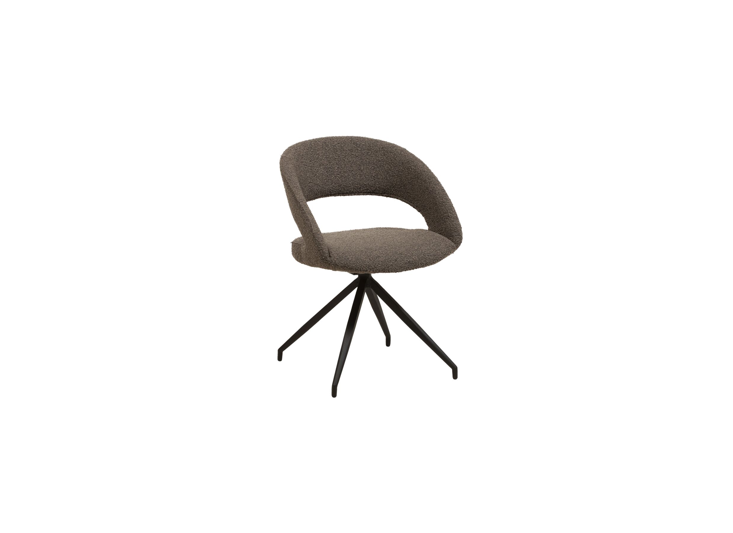 Draaistoel Yara 47,5x59,5x84,5cm - stof - bruin