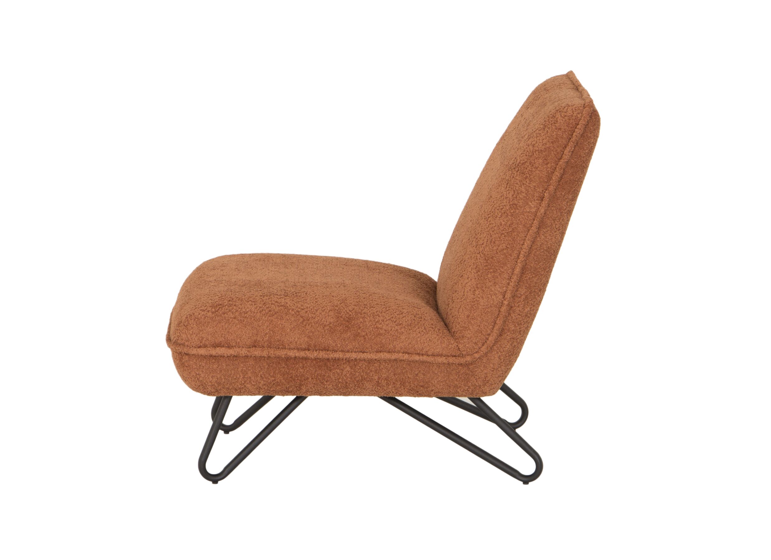 Detail - Fauteuil Guts 67,5x93x82cm - bouclé - cognac