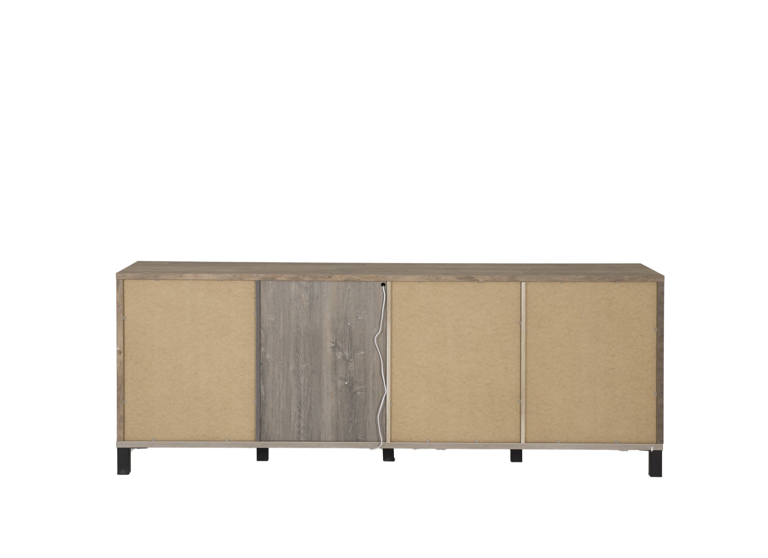Aperçu - Buffet 238cm - film décoratif - old teak & matt black