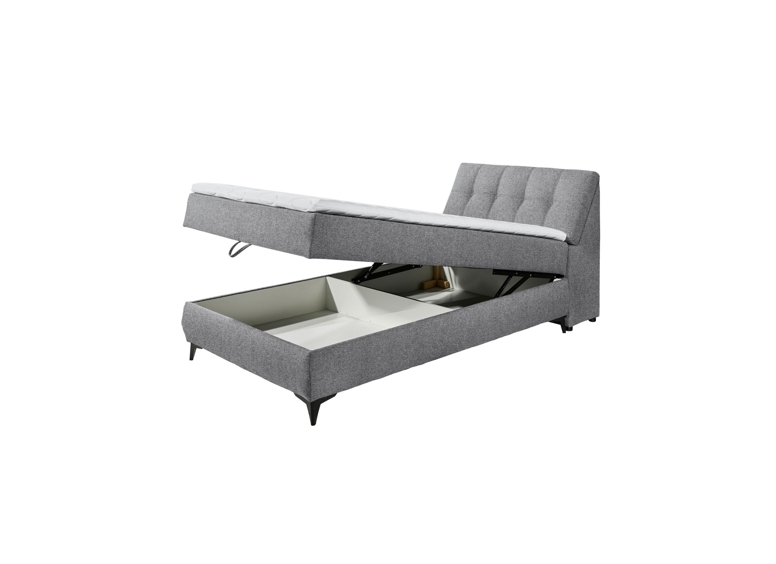 Indeling - Bedbox Atlantis 120x200cm met opbergruimte stof donkergrijs
