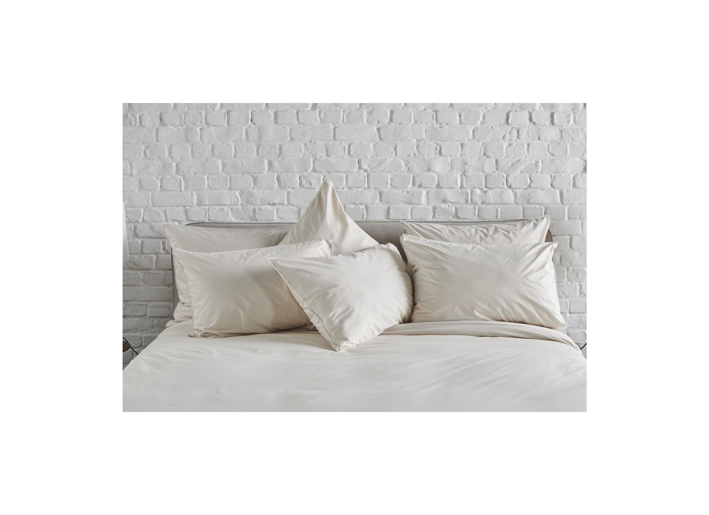 Housse de couette Lioni White 260x220/240cm coton percal - Housse de couette Lioni White 260x220/240cm - percale - blanc