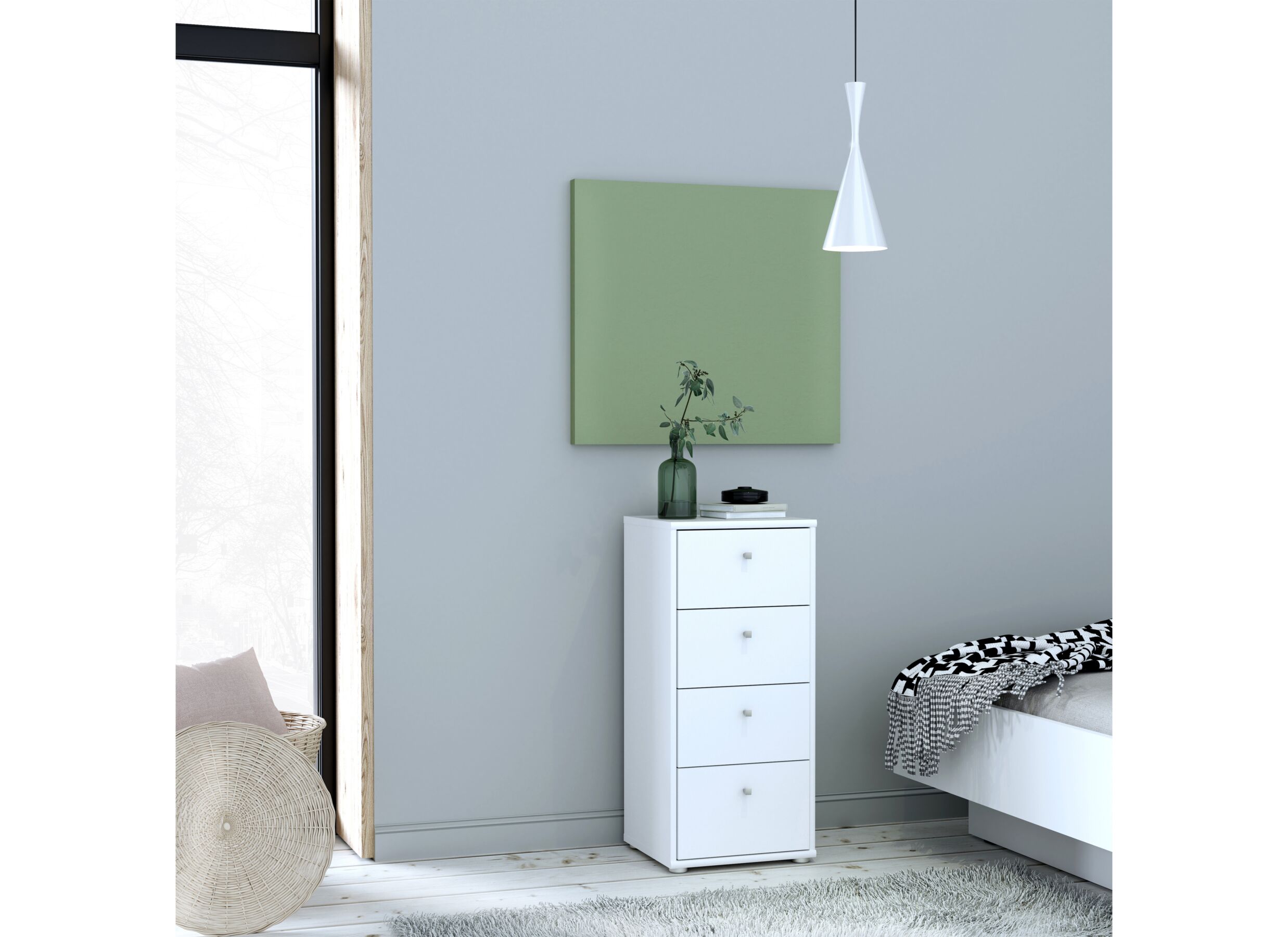 Foto ambiance - Commode Topic 38x35x86cm - décor - blanc