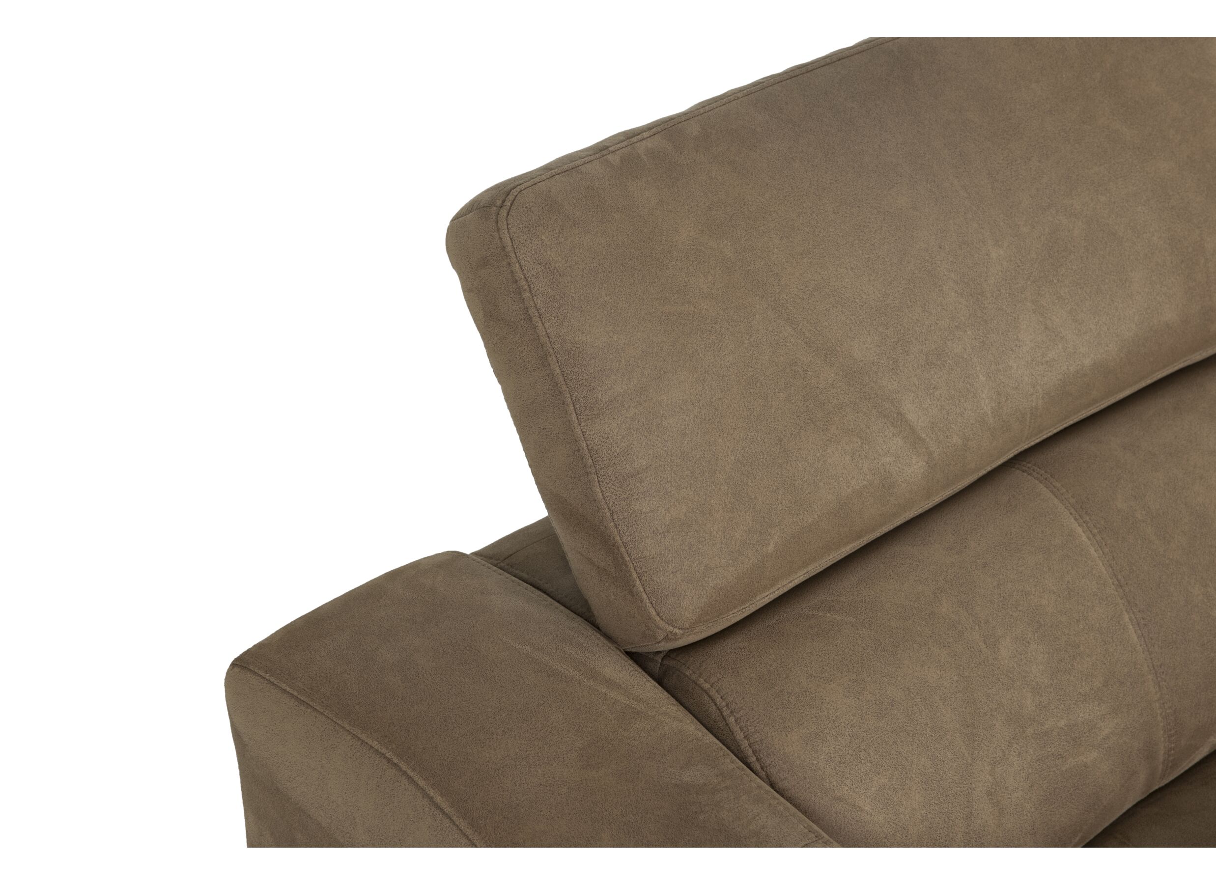 Detailfoto - Hoeksalon Mana 272x174cm - stof - cognac met relax