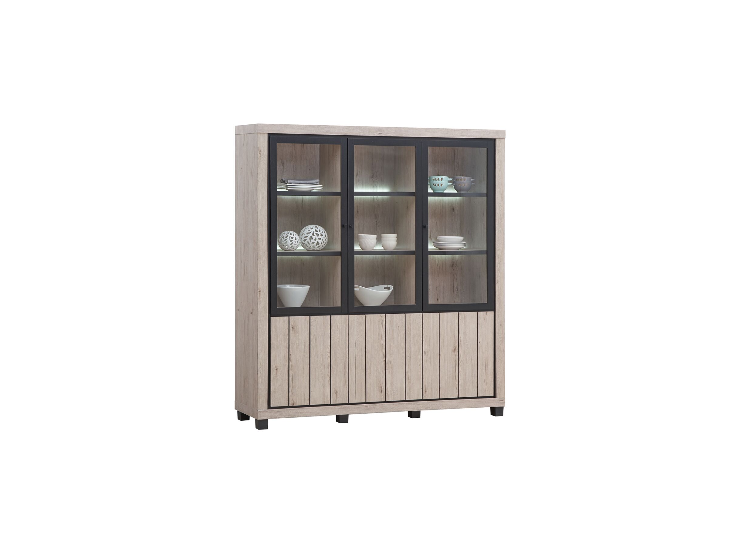 Buffetkast Eureka 190cm - decor - natural oak/black